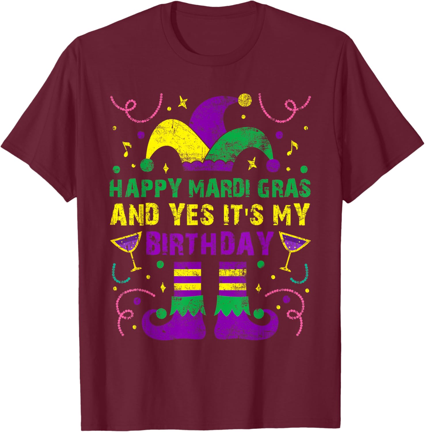 Happy Mardi Gras Birthday T-Shirt for Men Women Kids Party Fun - 10
