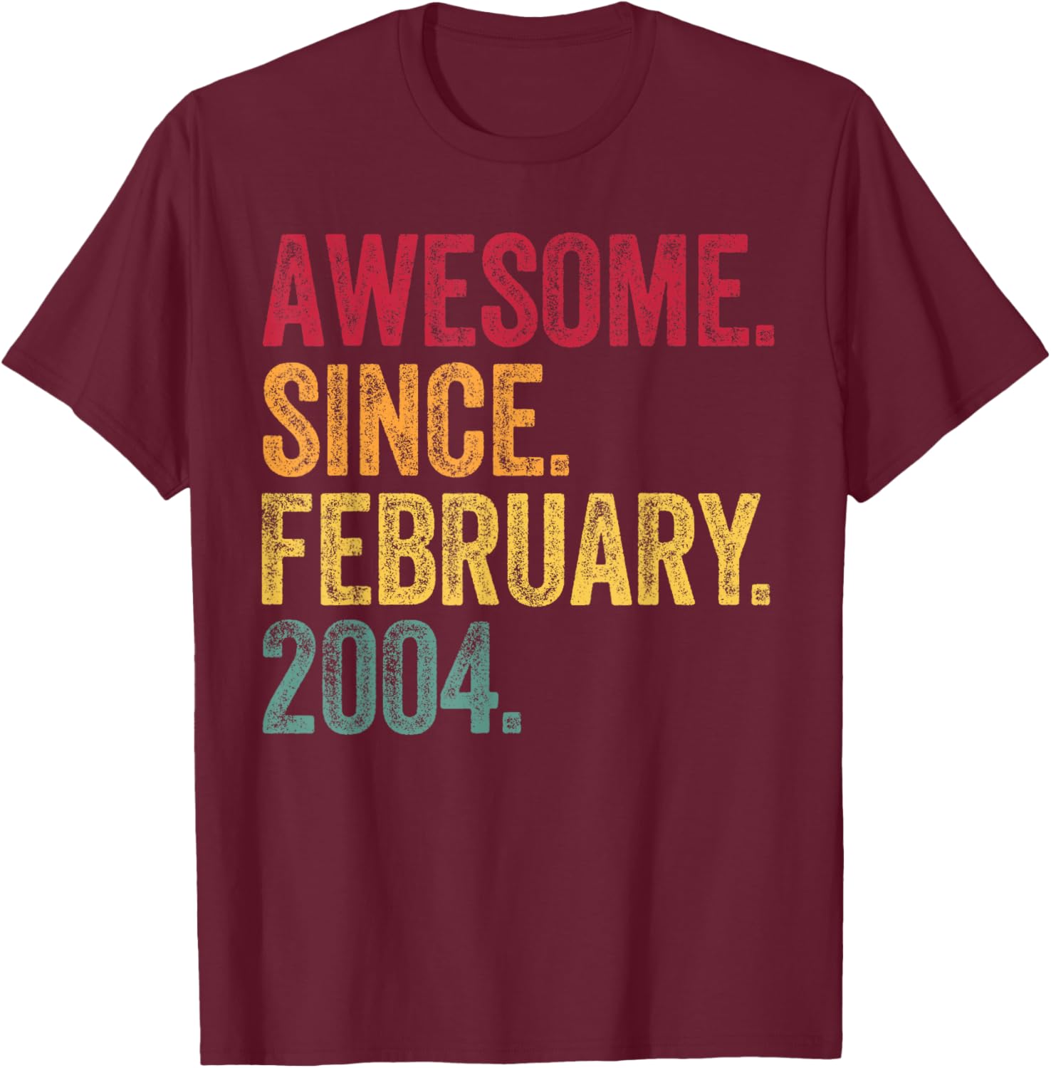 Awesome Since February 2004 21st Birthday T-Shirt for Celebrating 21 Years - 1