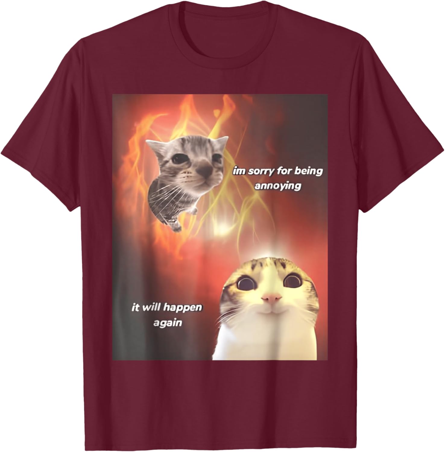 I'm Sorry For Being Annoying Cat T-Shirt for All Ages and Genders - 14