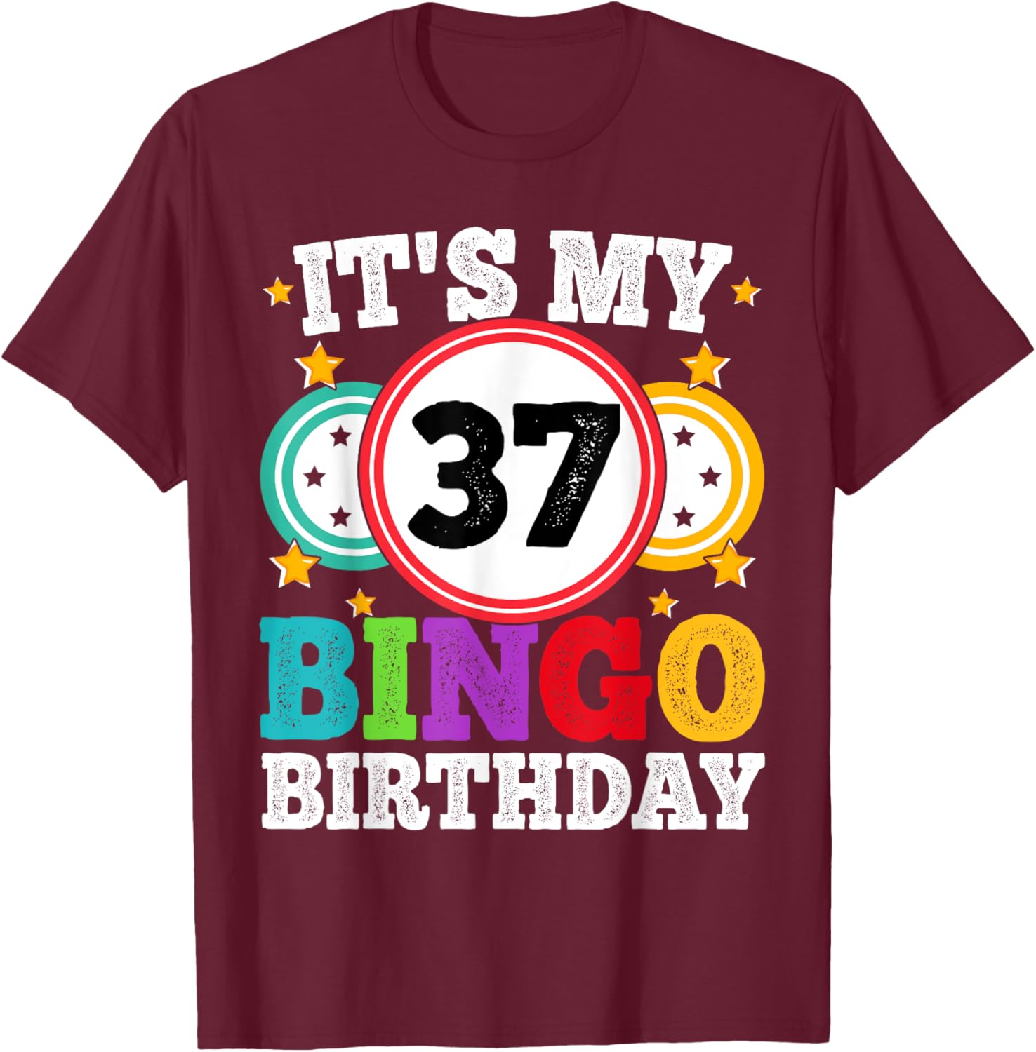 Funny Bingo 37th Birthday T-Shirt for Men and Women - Celebrate in Style - 22