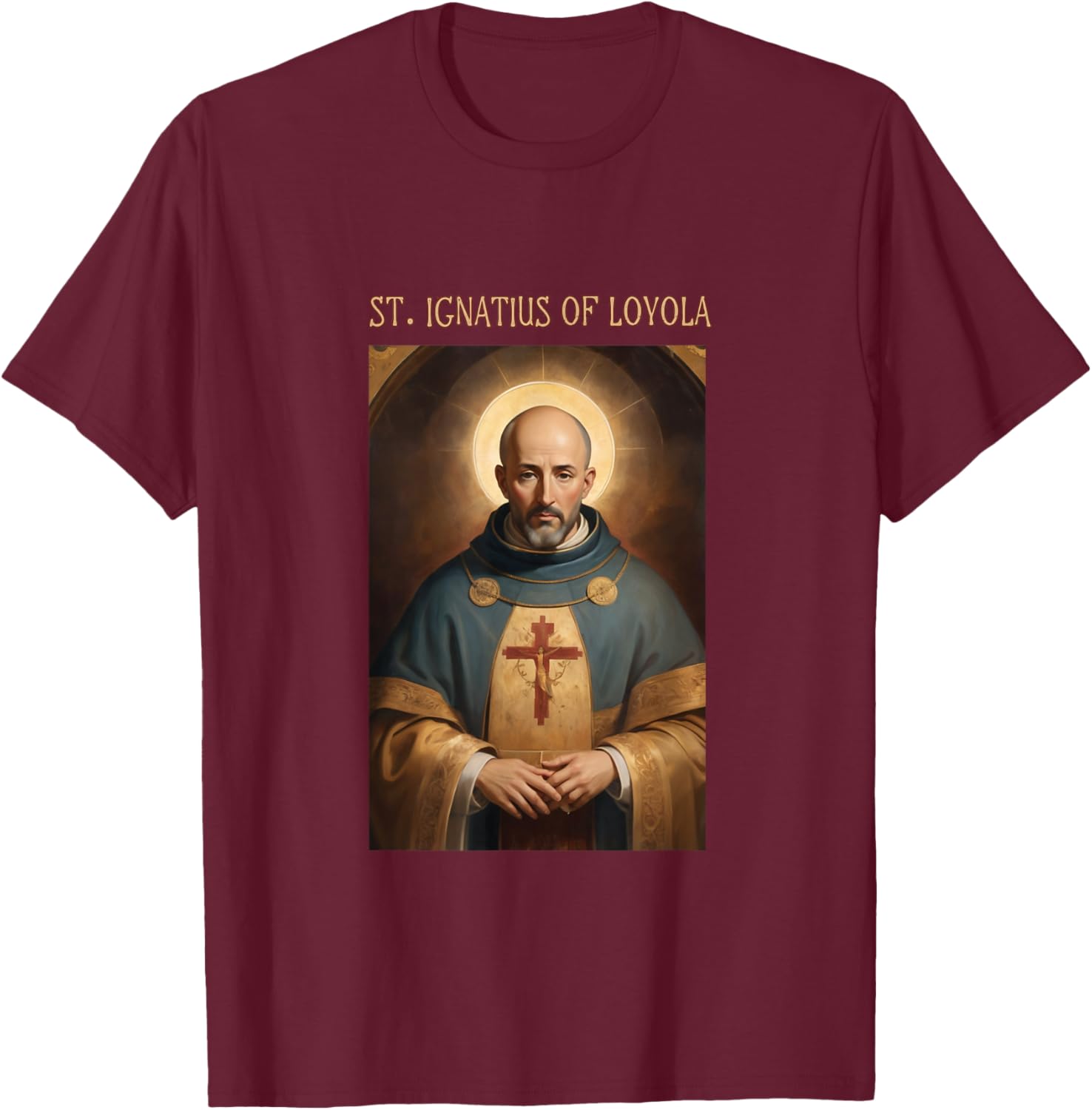 St Ignatius of Loyola T-Shirt for Roman Catholics - Stylish Faith Apparel - 1