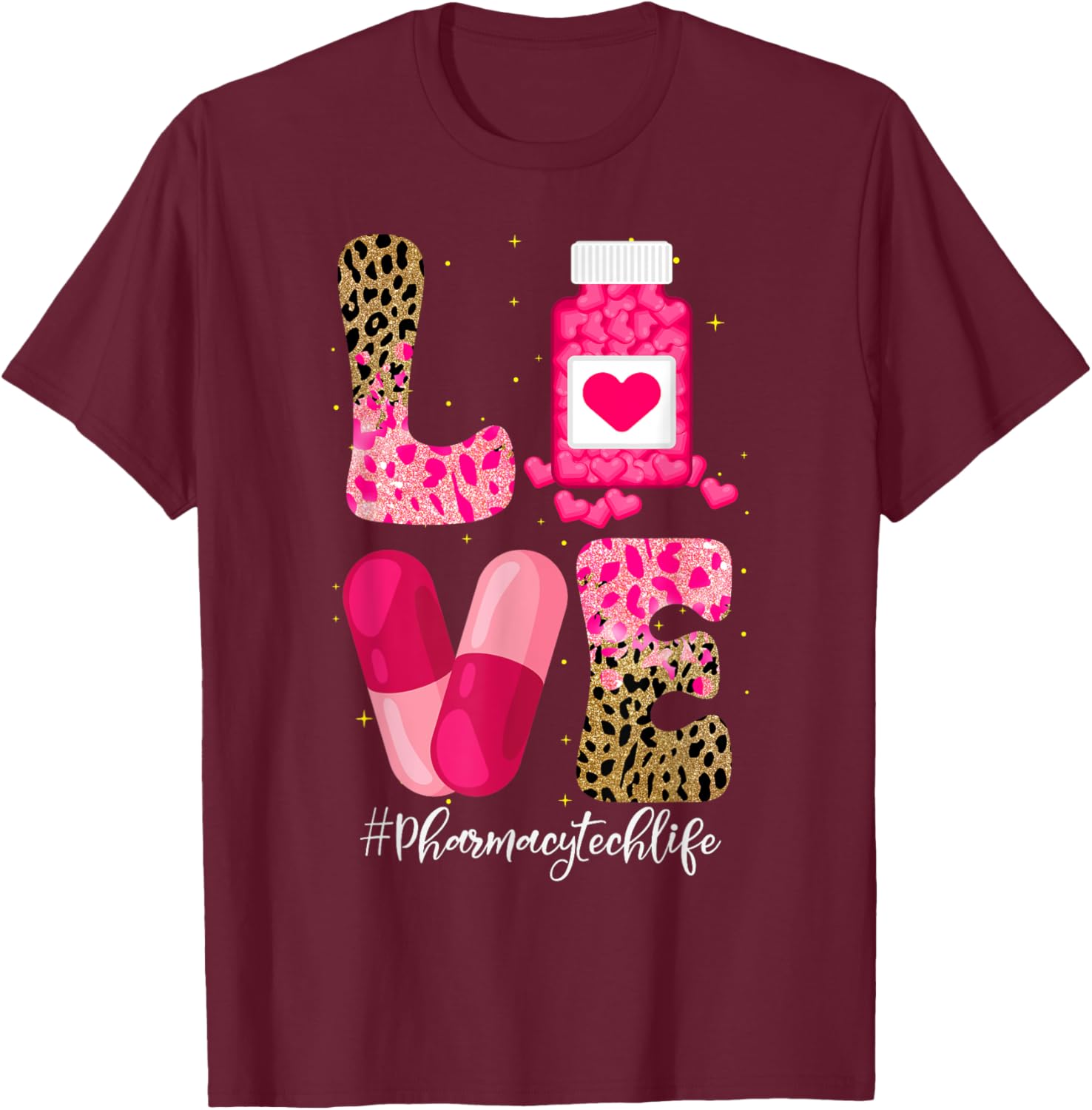 Love Pharmacy Tech Life T-Shirt for Pharmacy Technicians and Medicine Lovers - 27