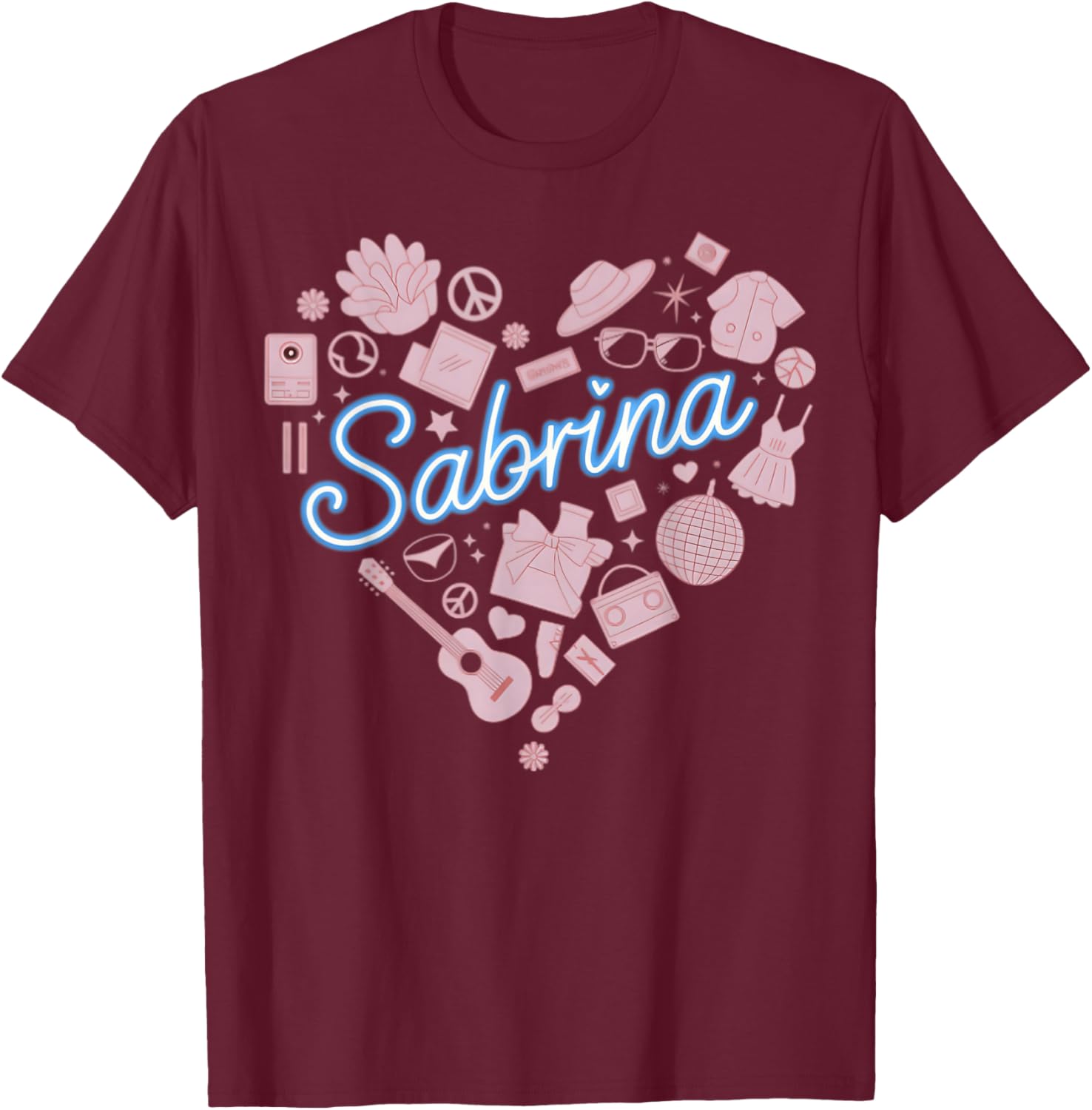 Personalized Girl Retro Sabrina Heart T-Shirt for Stylish Kids - 7