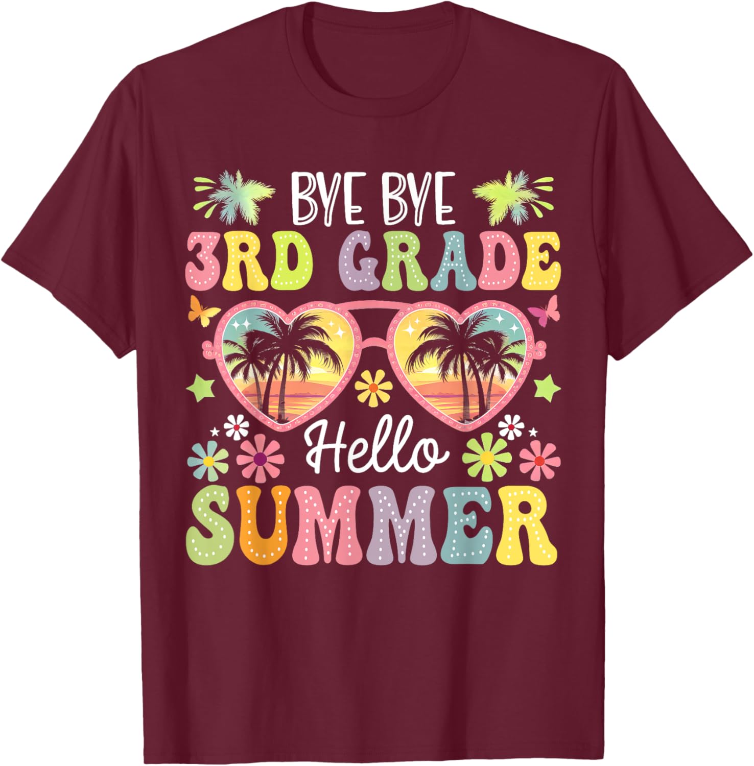 Goodbye 3rd Grade Hello Summer Kids T-Shirt for Boys Last Day of School - 8