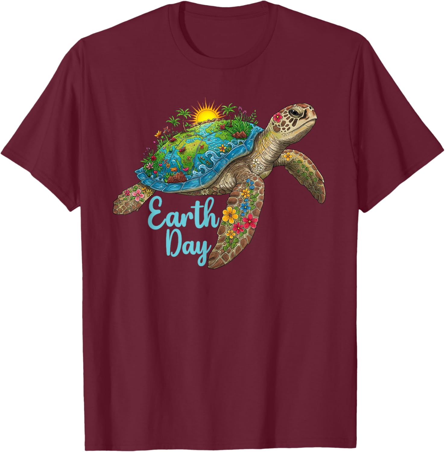 Save the Earth Sea Turtle T-Shirt for Men and Women Earth Day Gift - 1