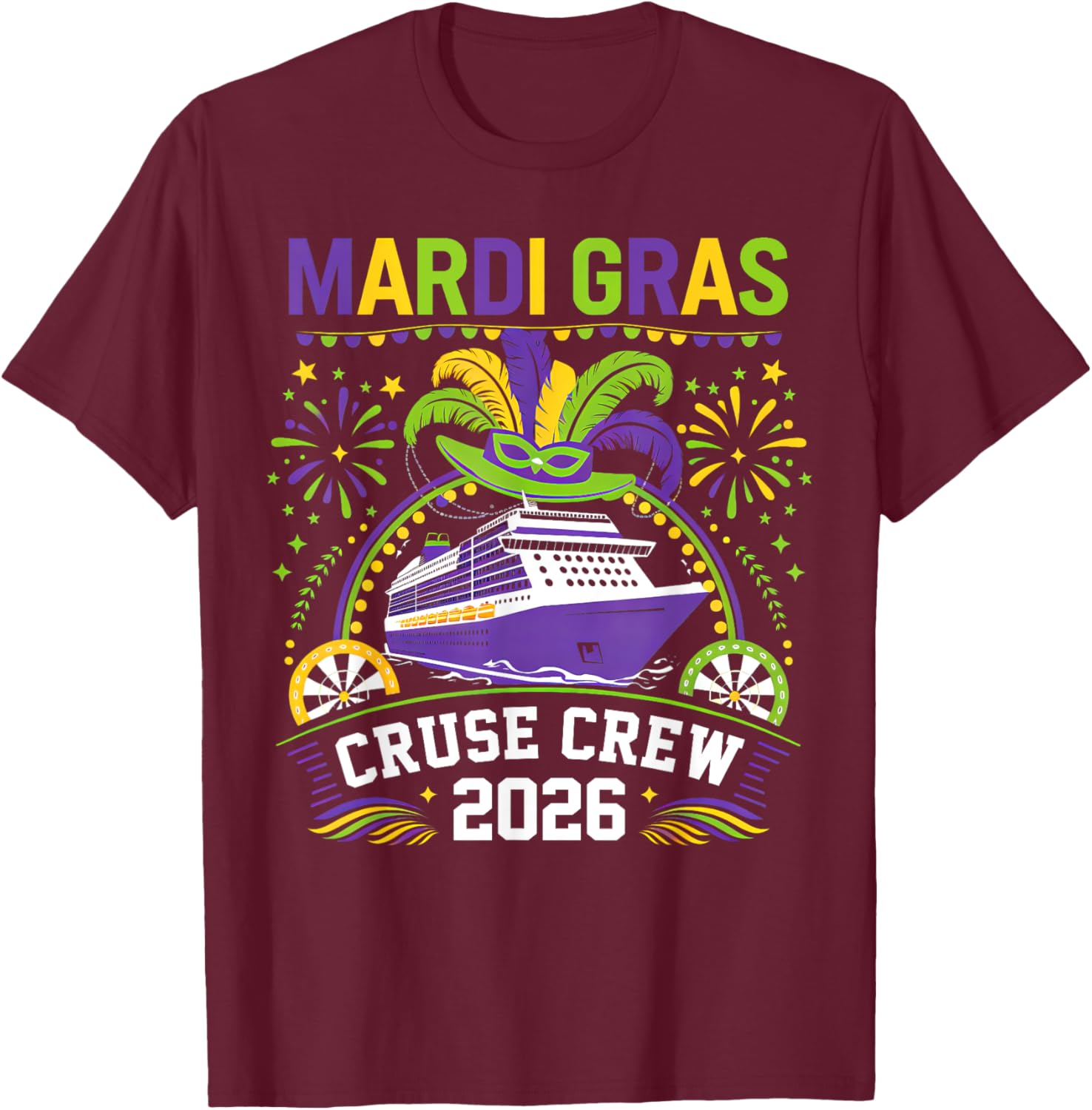 Funny Mardi Gras Cruise Family Matching T-Shirt for 2026 Trip - 9