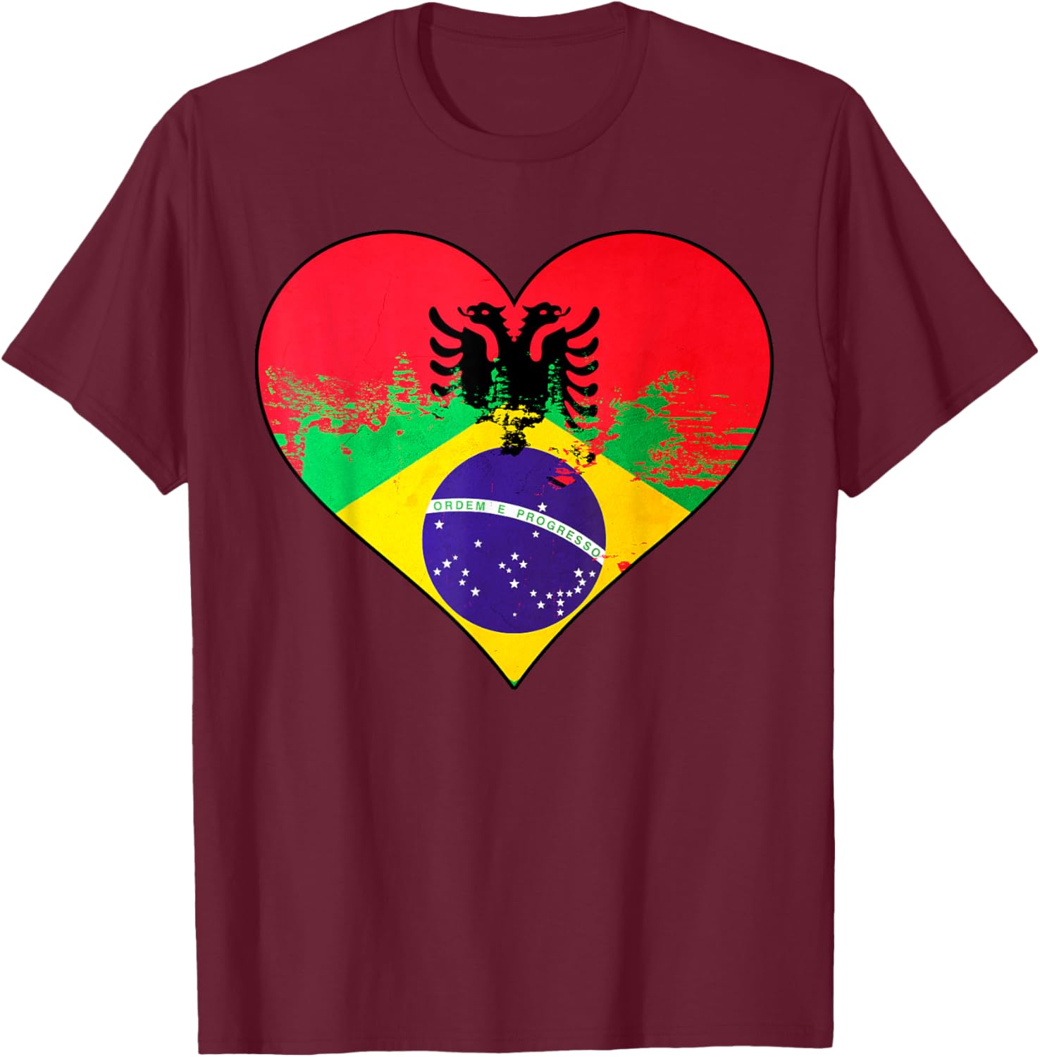 Albanian Brazilian Heritage Flag DNA T-Shirt for Unique Cultural Pride - 5