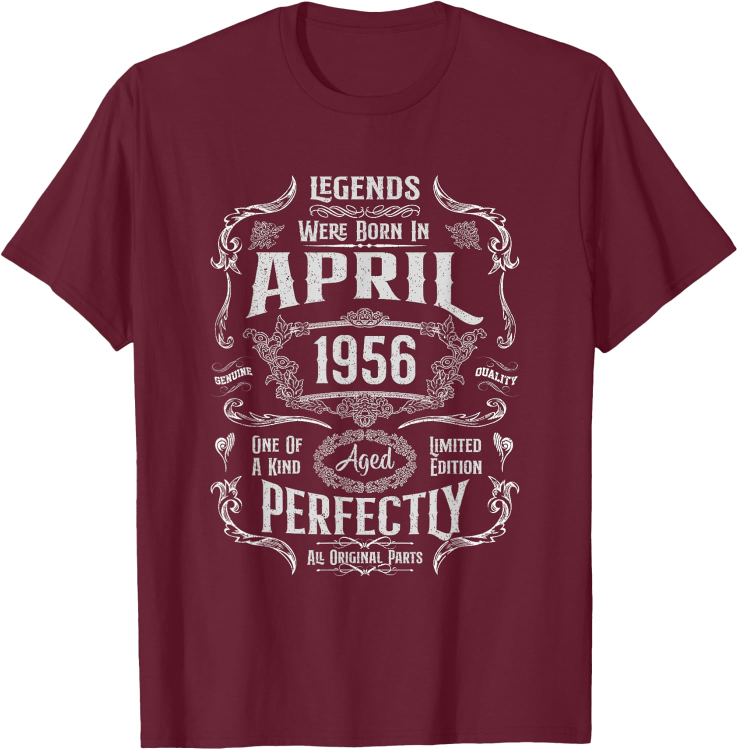 Vintage 69th Birthday Legends April 1956 T-Shirt for Memorable Celebrations - 17