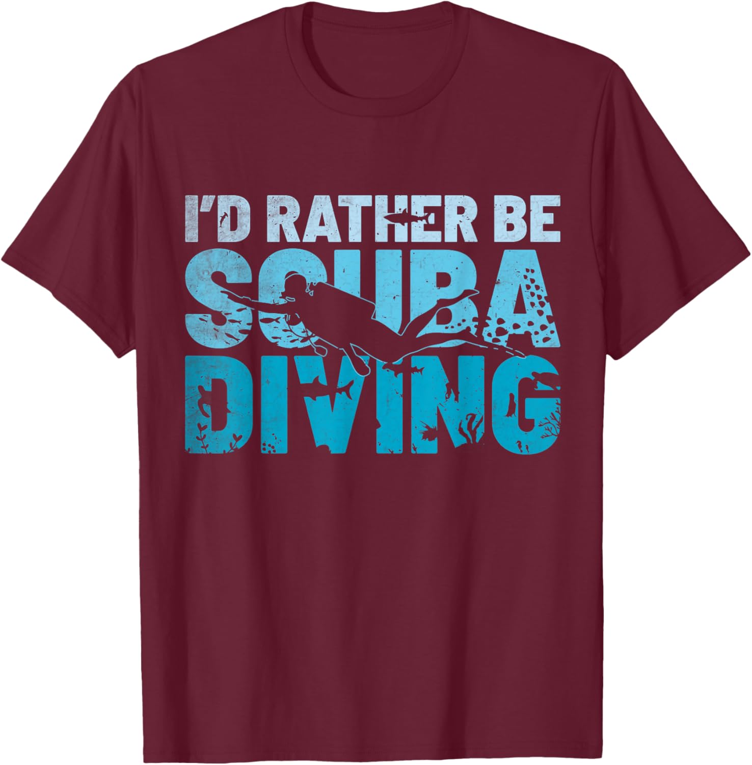I'd Rather Be Scuba Diving T-Shirt for Ocean Instructors and Divers - 9