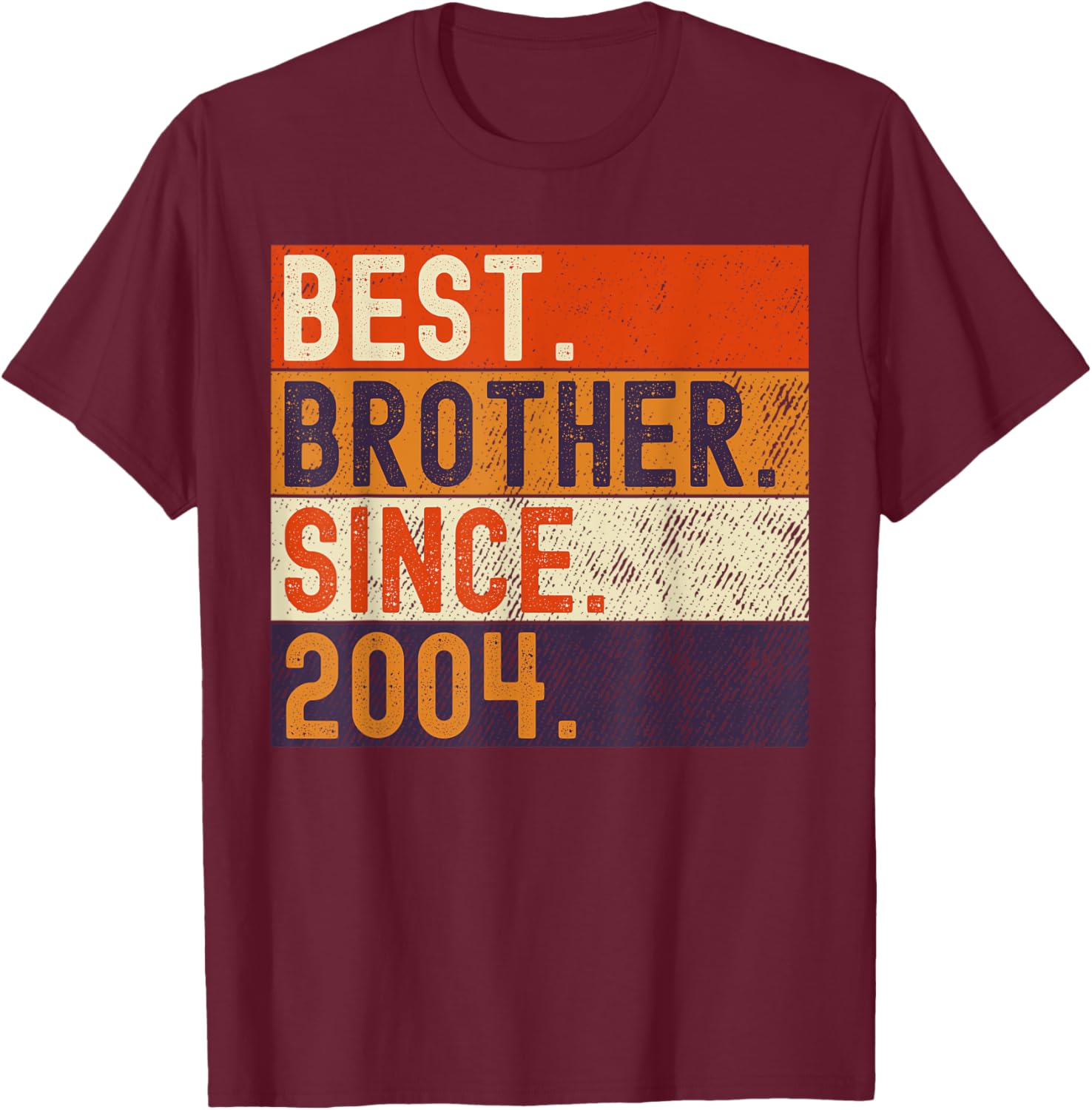 Vintage Best Brother Since 2004 Birthday T-Shirt for Family Celebrations - 16