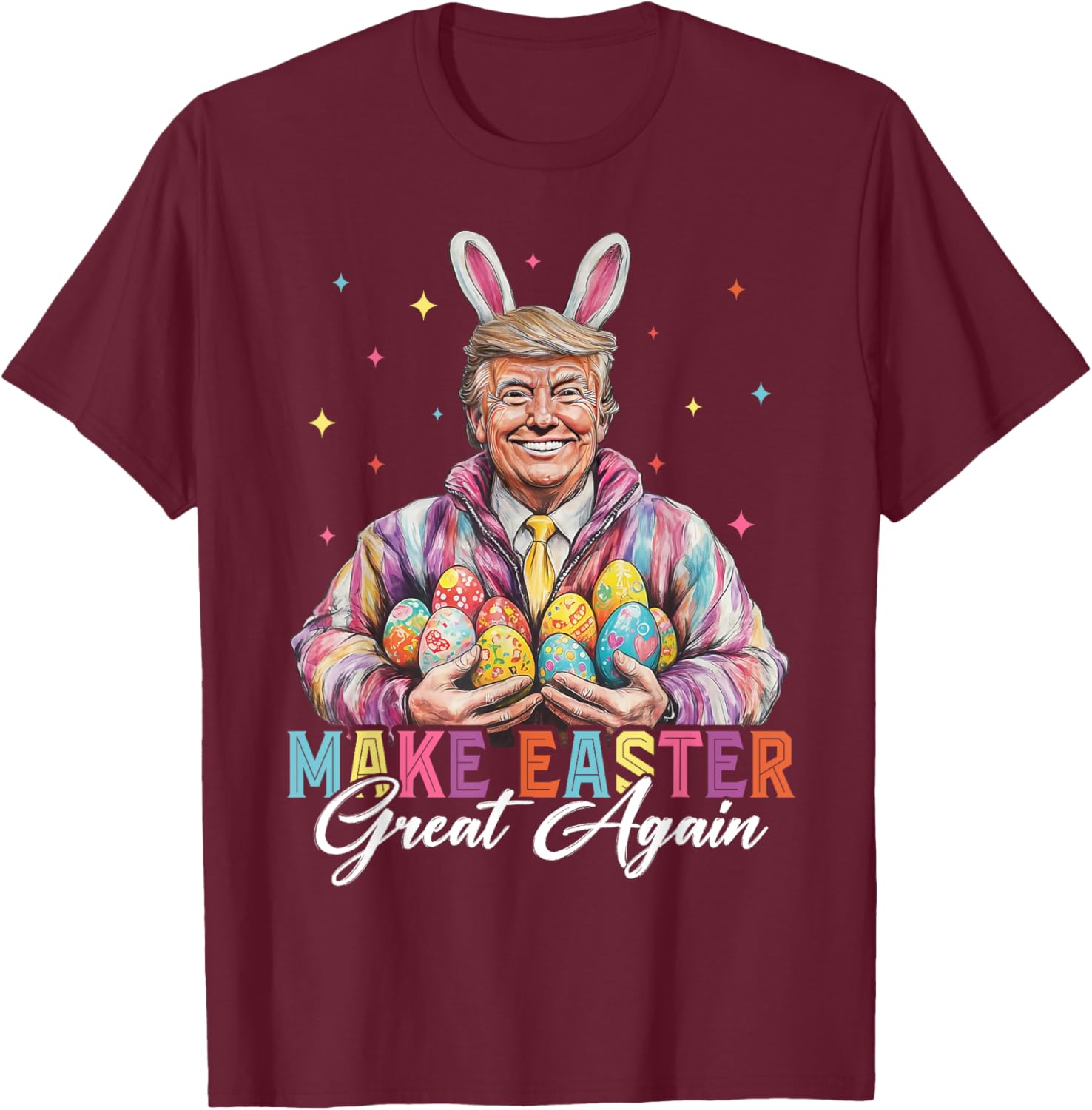 Funny Trump Easter Bunny Hunt T-Shirt for Holiday Fun and Celebration - 3