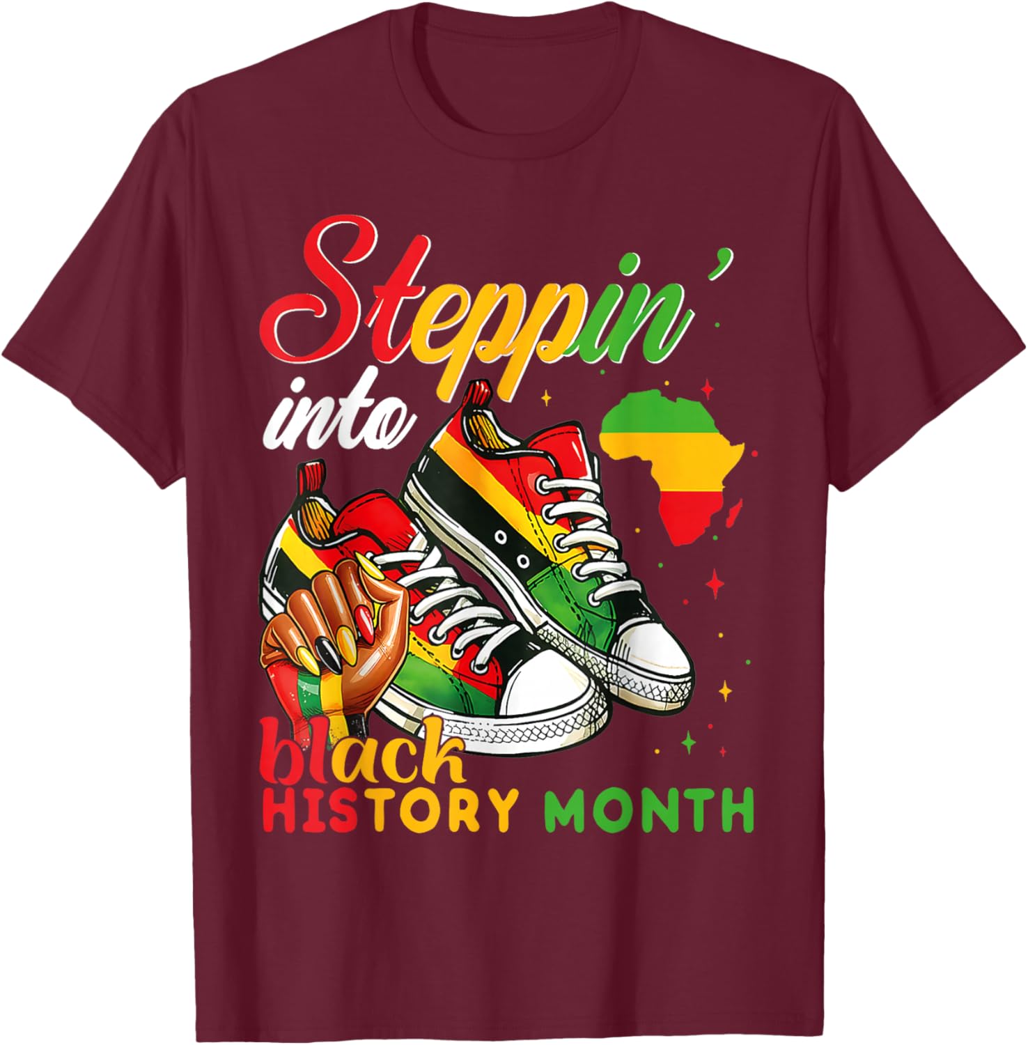 Black History Month Sneakers T-Shirt for Black Girls - Celebrate Heritage - 10