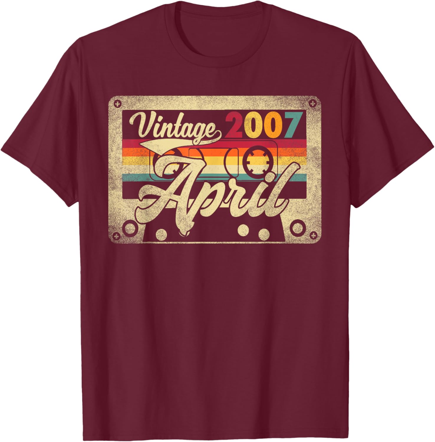 Funny Vintage April 2007 18th Birthday Retro T-Shirt for Celebration - 12