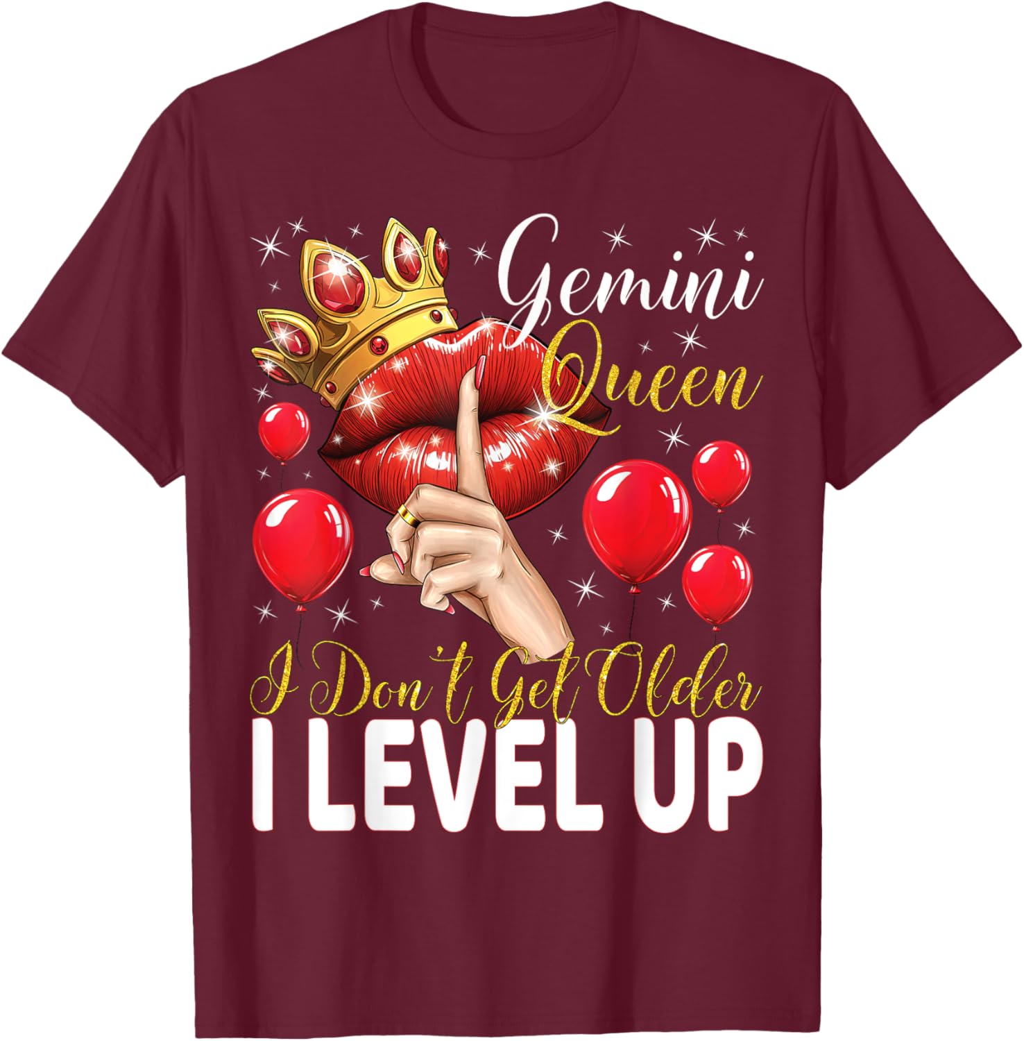 Gemini Queen Level Up Birthday T-Shirt for Fun Celebrations - 7