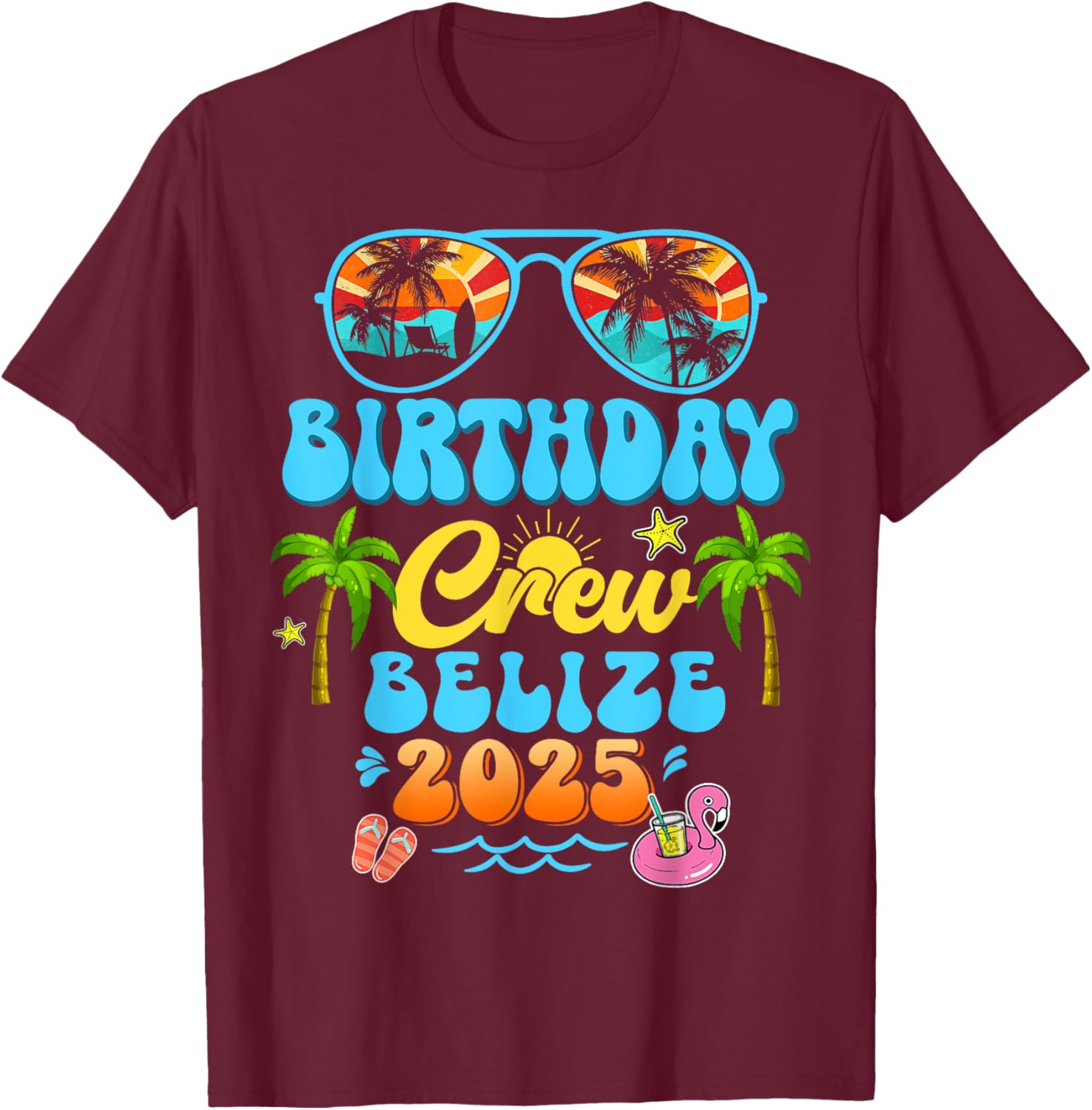 Belize Birthday Crew Summer Vacation Cruise T-Shirt for Fun Group Trips - 19
