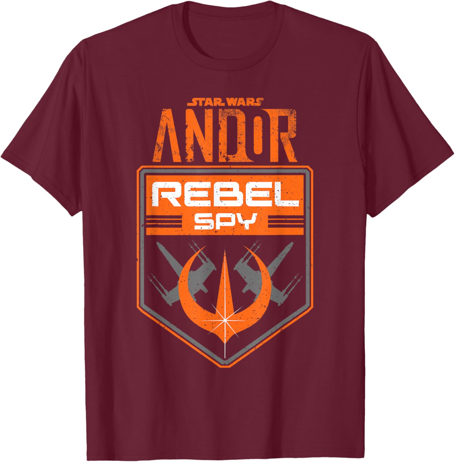 Star Wars Andor Rebel Spy Grunge T-Shirt Distressed Emblem Design - 2