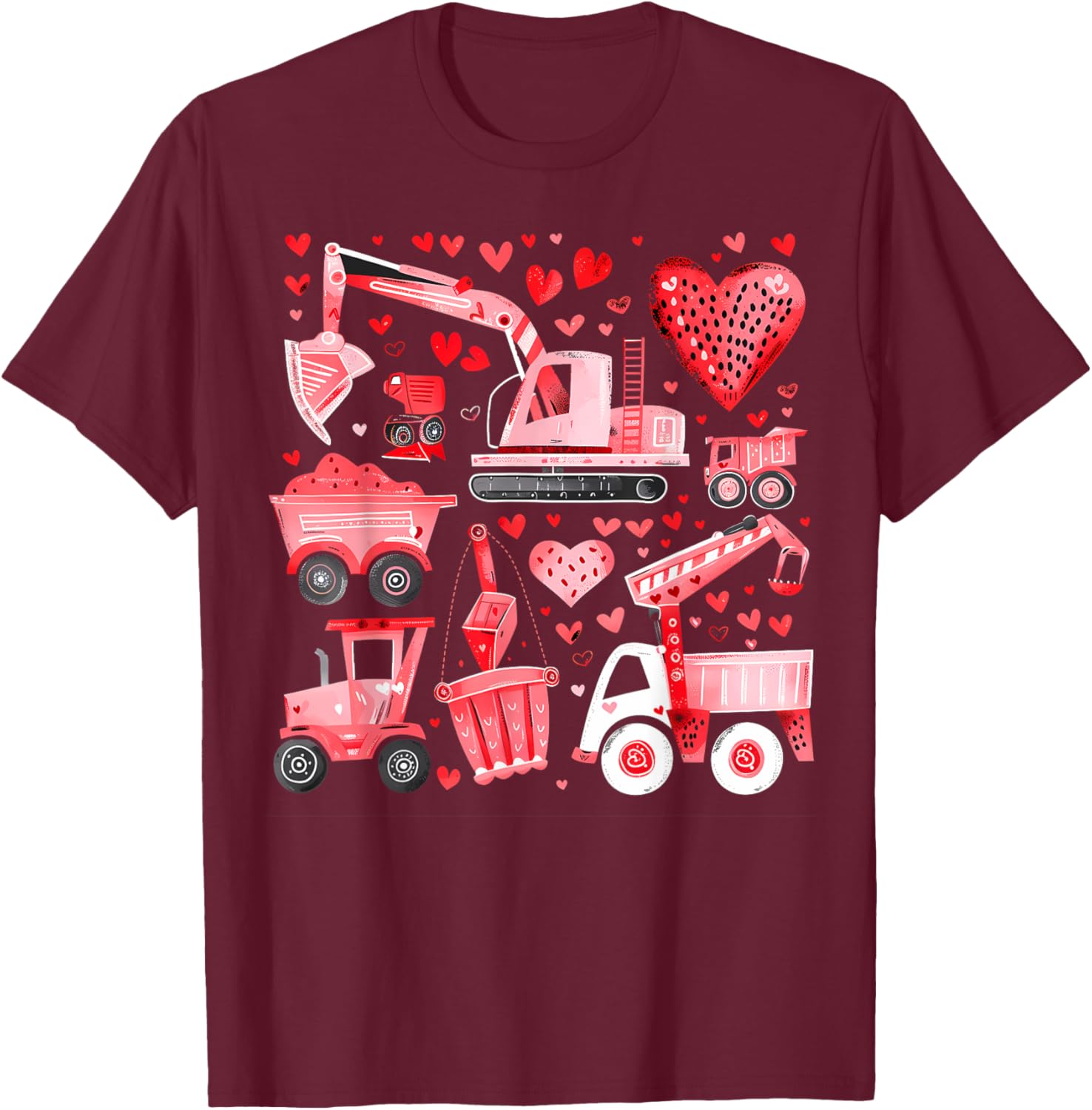 Adorable Valentine's Day Construction Trucks Loads of Love Toddler T-Shirt - 26