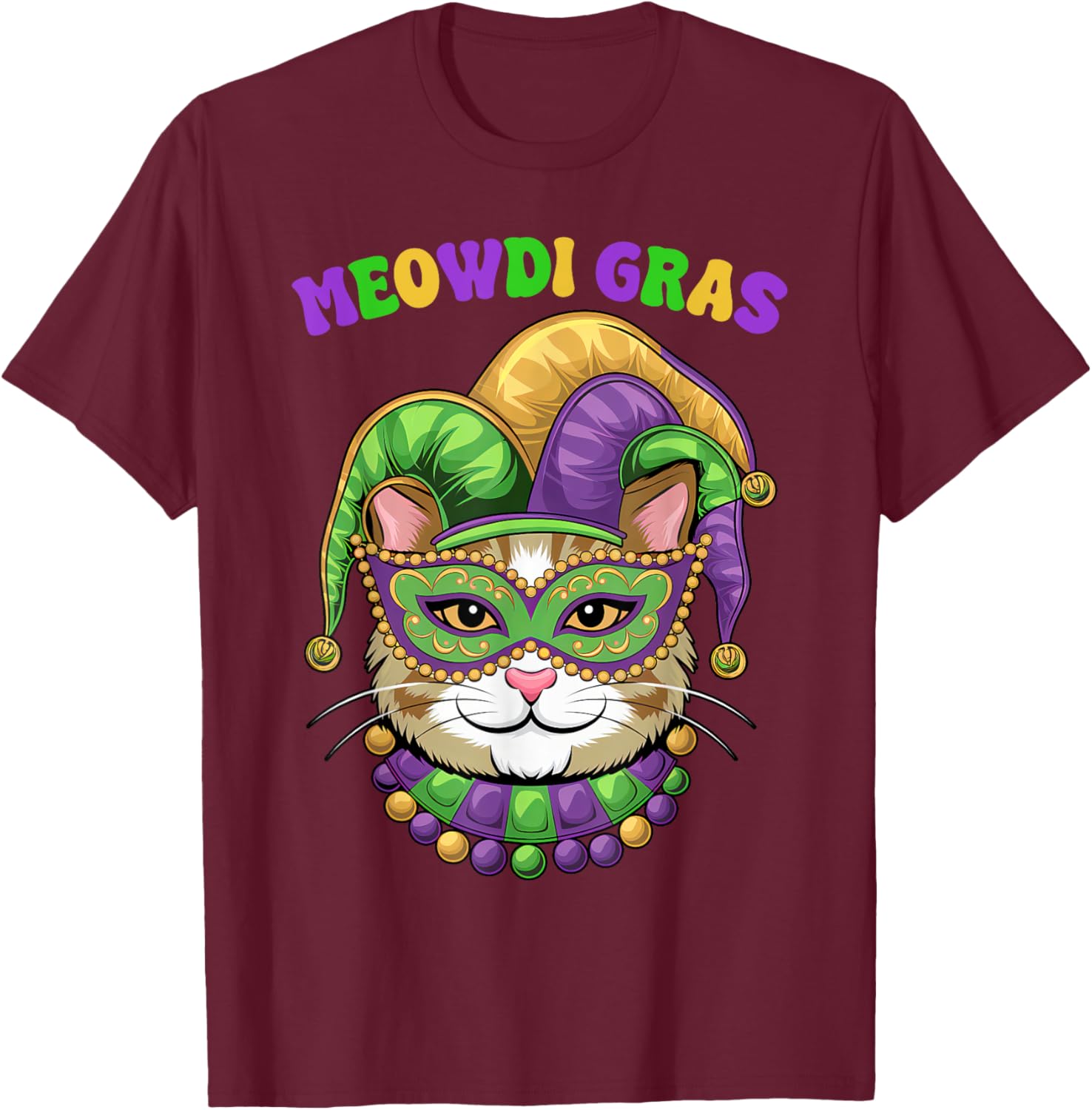 Meowdi Gras Mardi Gras Cat Lover T-Shirt New Orleans Style Fun Apparel - 15