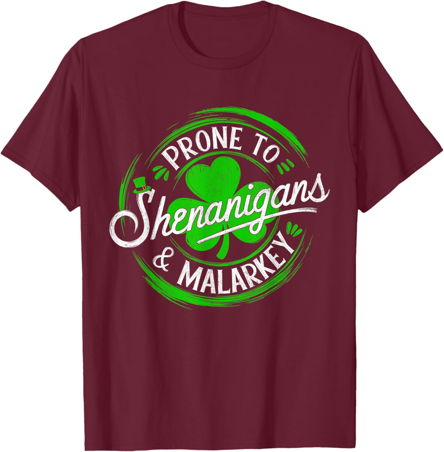 Prone to Shenanigans St Patrick's Day Shamrock T-Shirt for Fun Celebrations - 6