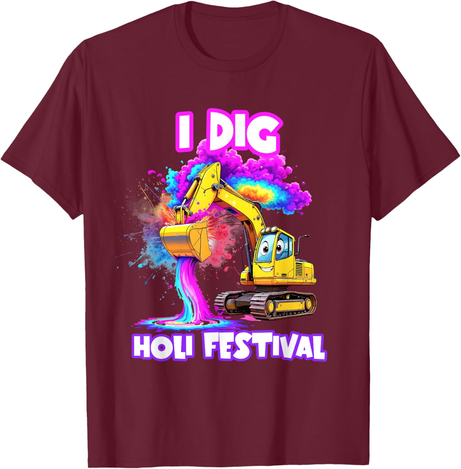 I Dig Holi Festival T-Shirt for Kids Boys Toddlers Celebrating India - 11