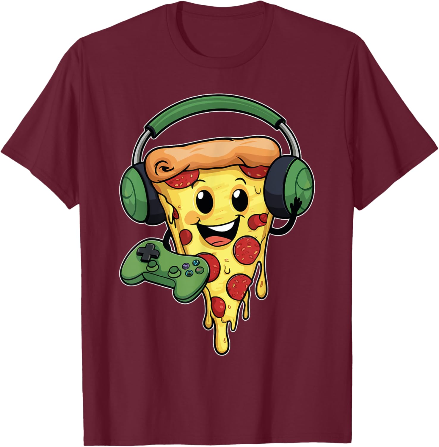 Funny Gamer Pizza Lovers T-Shirt for Video Game Enthusiasts - 2