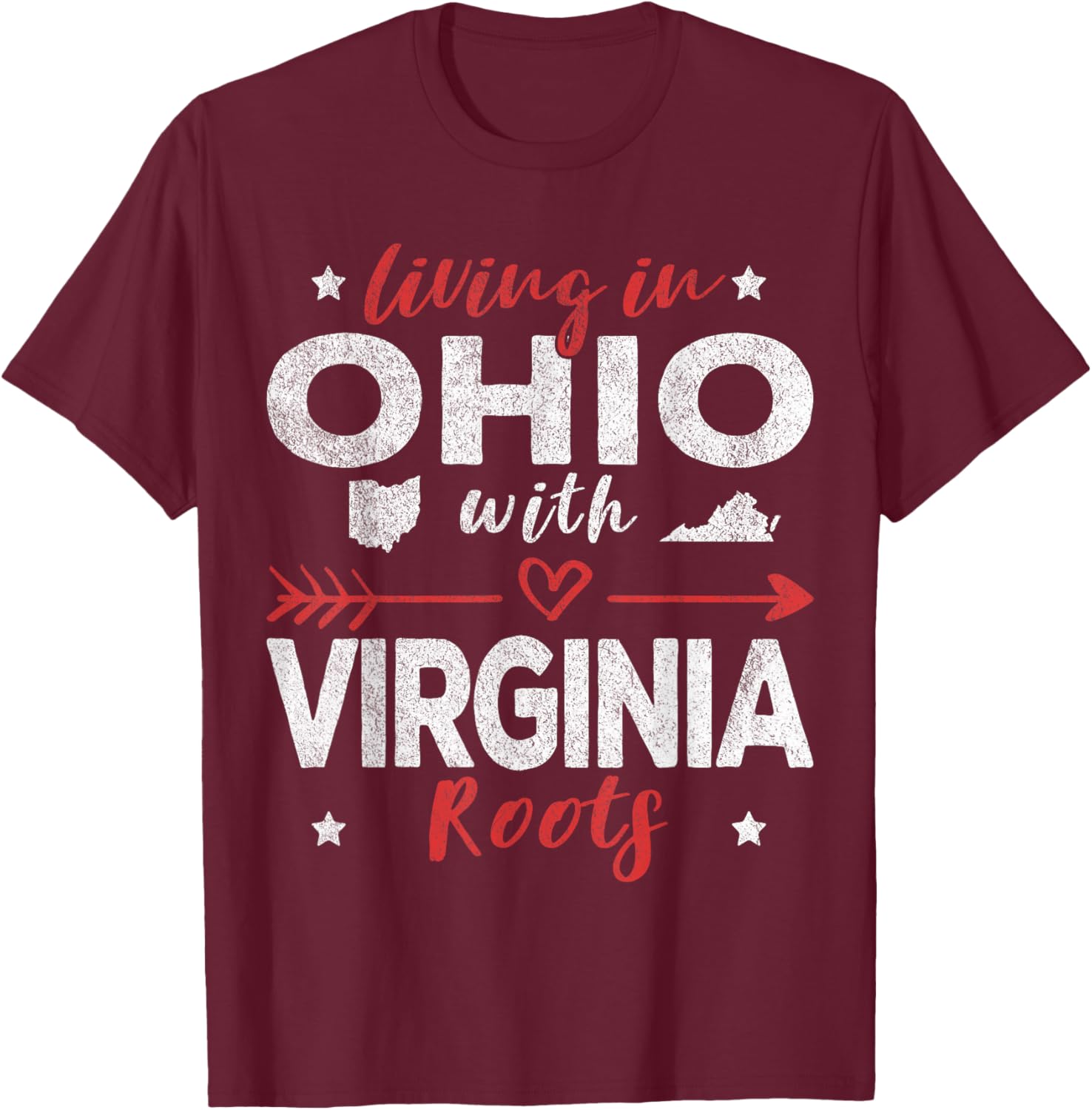 Living in Ohio with Virginia Roots T-Shirt for Proud State Lovers - 21