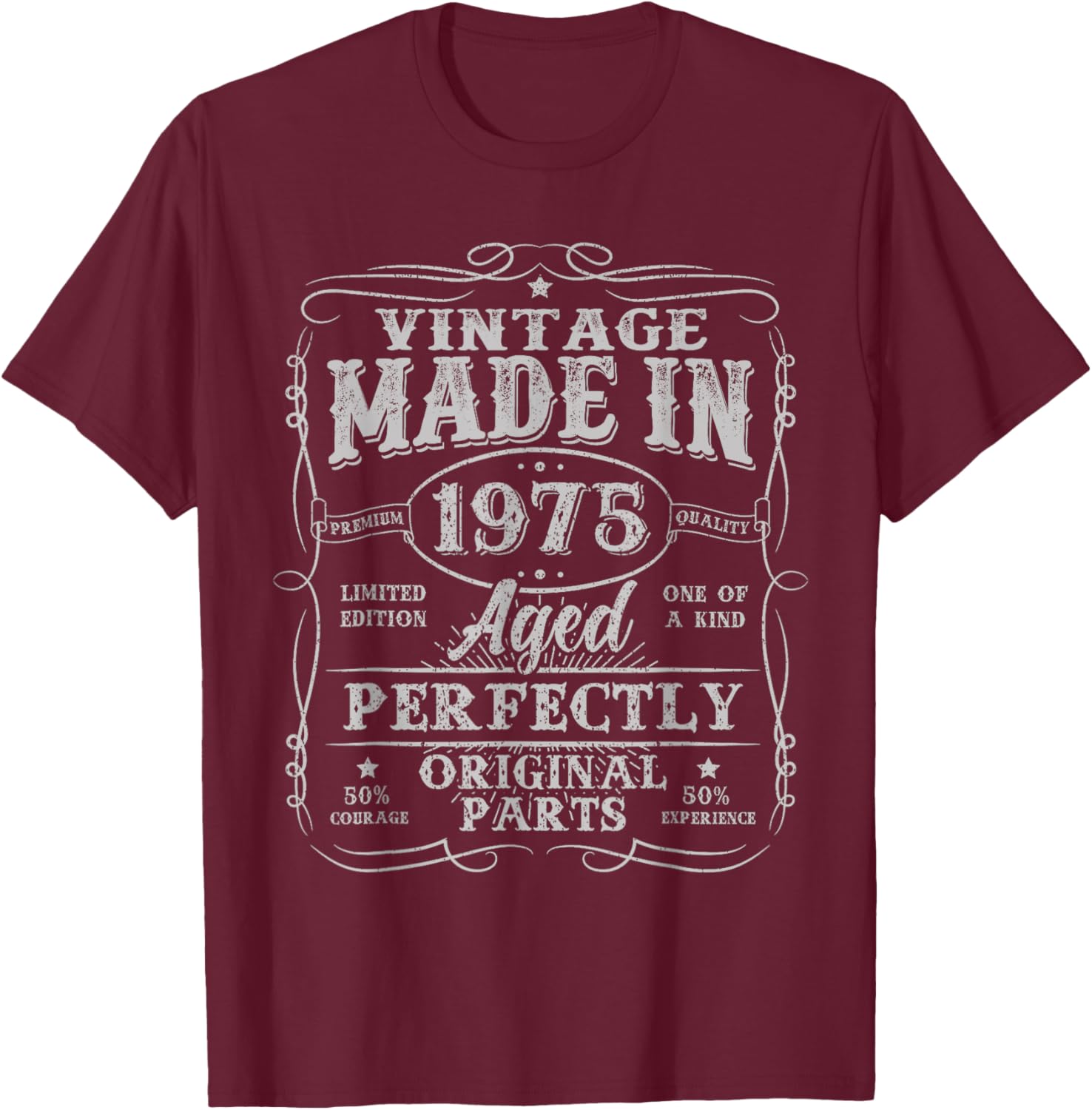 Vintage 50th Birthday T-Shirt for Men Made in 1975 Unique Gift - 5
