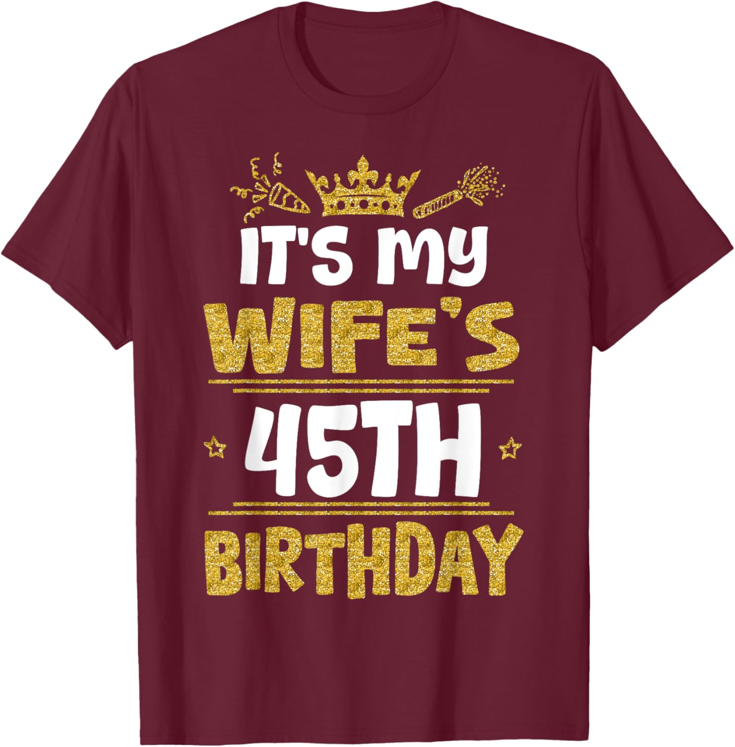 Happy Wife's 45th Birthday T-Shirt Vintage 1980 Gift for Her - 9