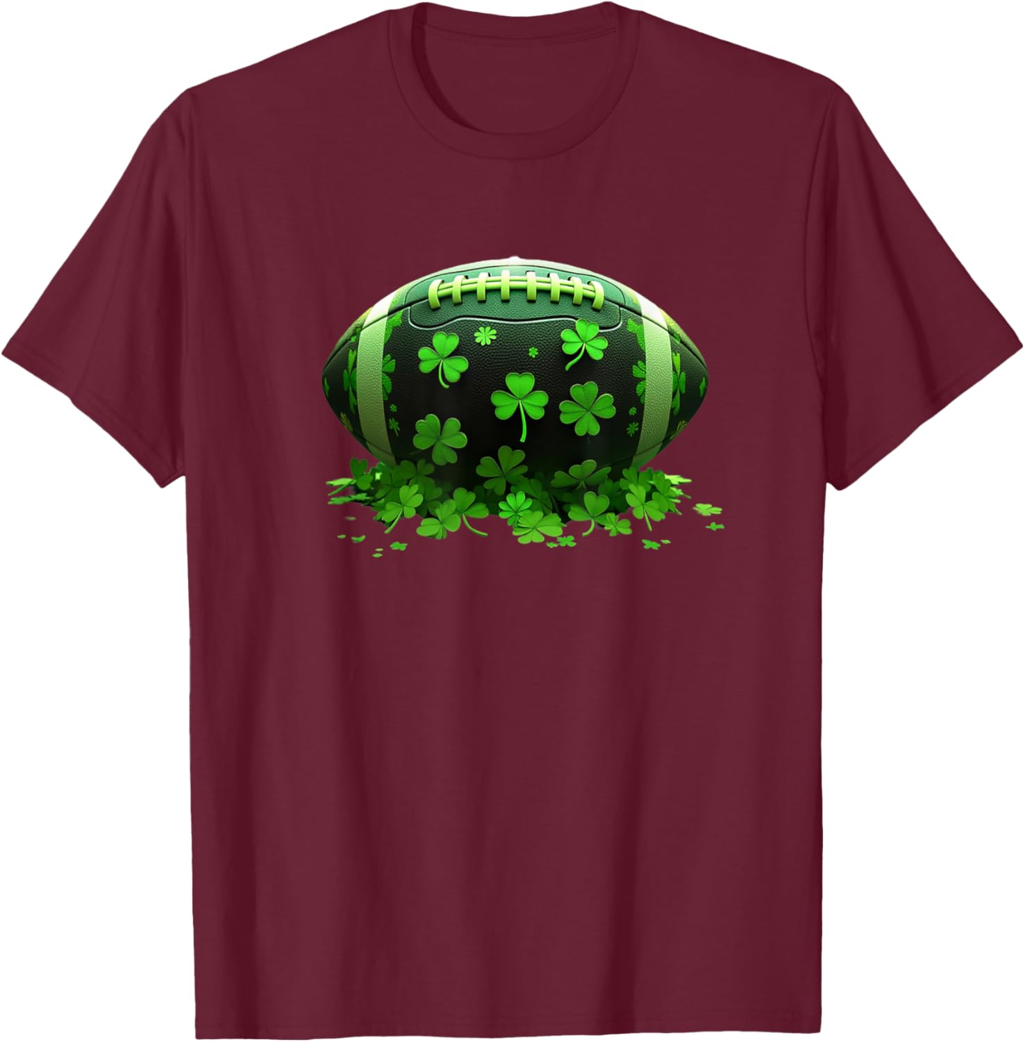 Lucky Shamrock Football Lovers T-Shirt for St Patricks Day Fun - 3