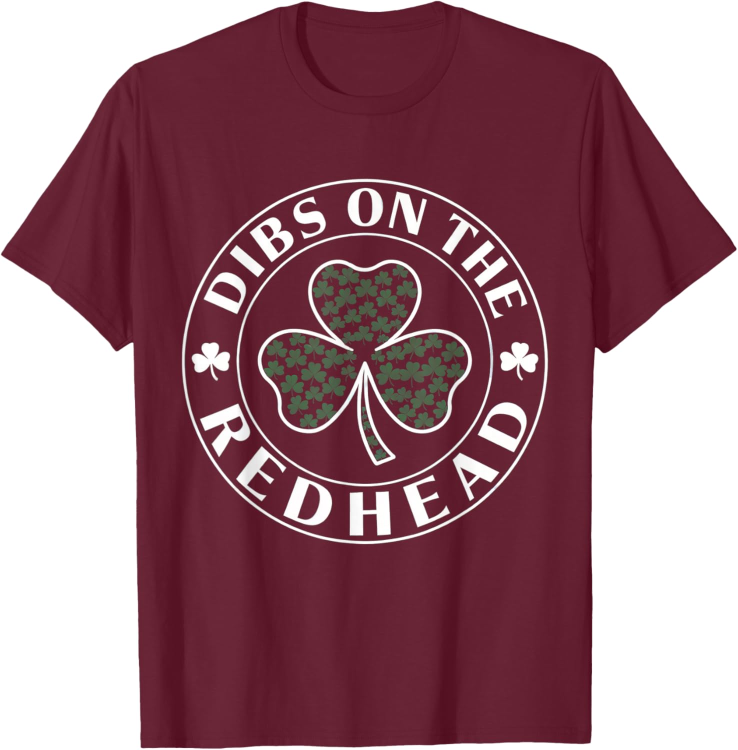 Funny Irish St Patricks Day Shamrock Dibs on the Redhead T-Shirt - 15