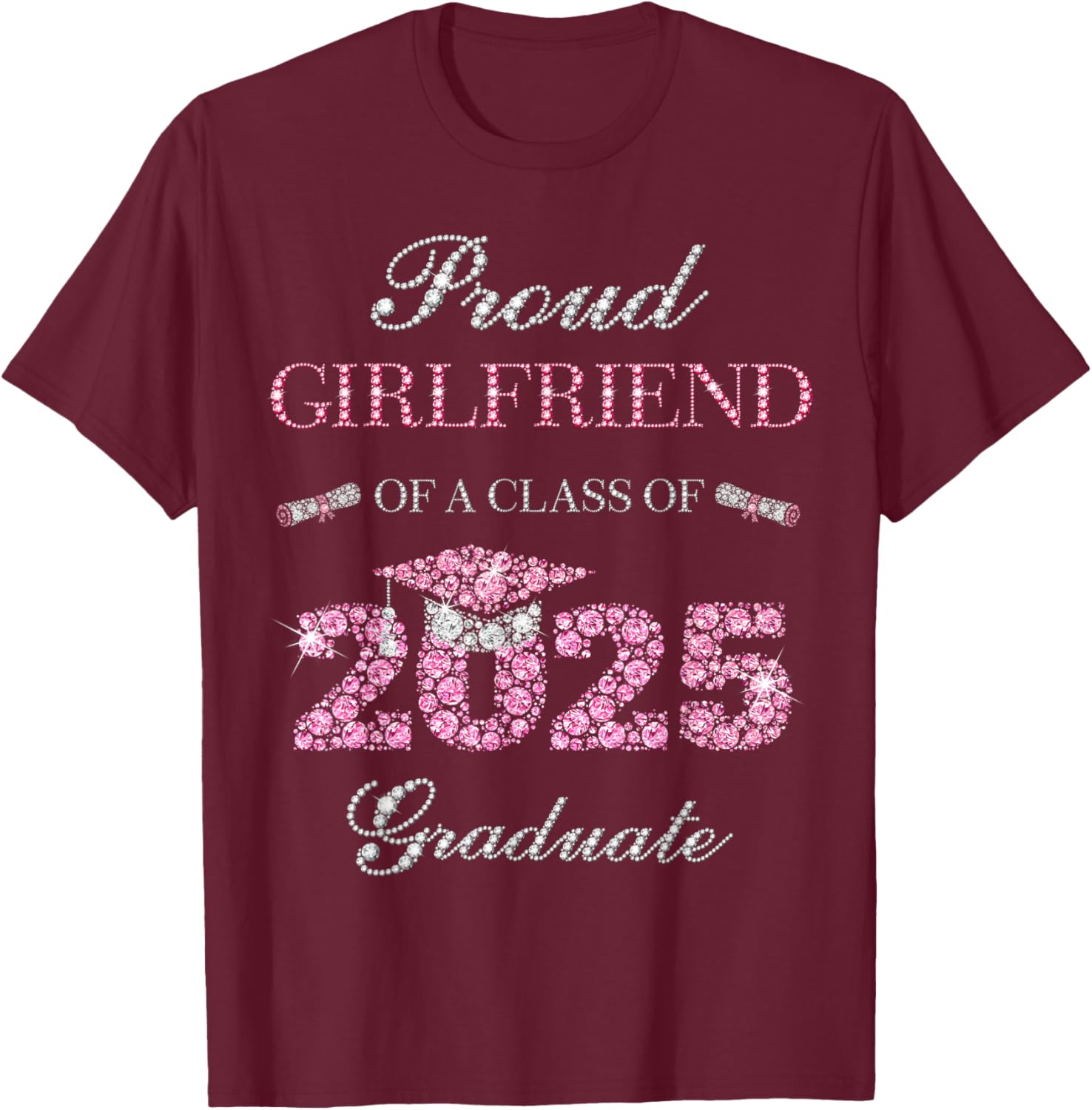 Proud Girlfriend Of A Class Of 2025 Graduate T-Shirt for Celebrating Achievements - 11