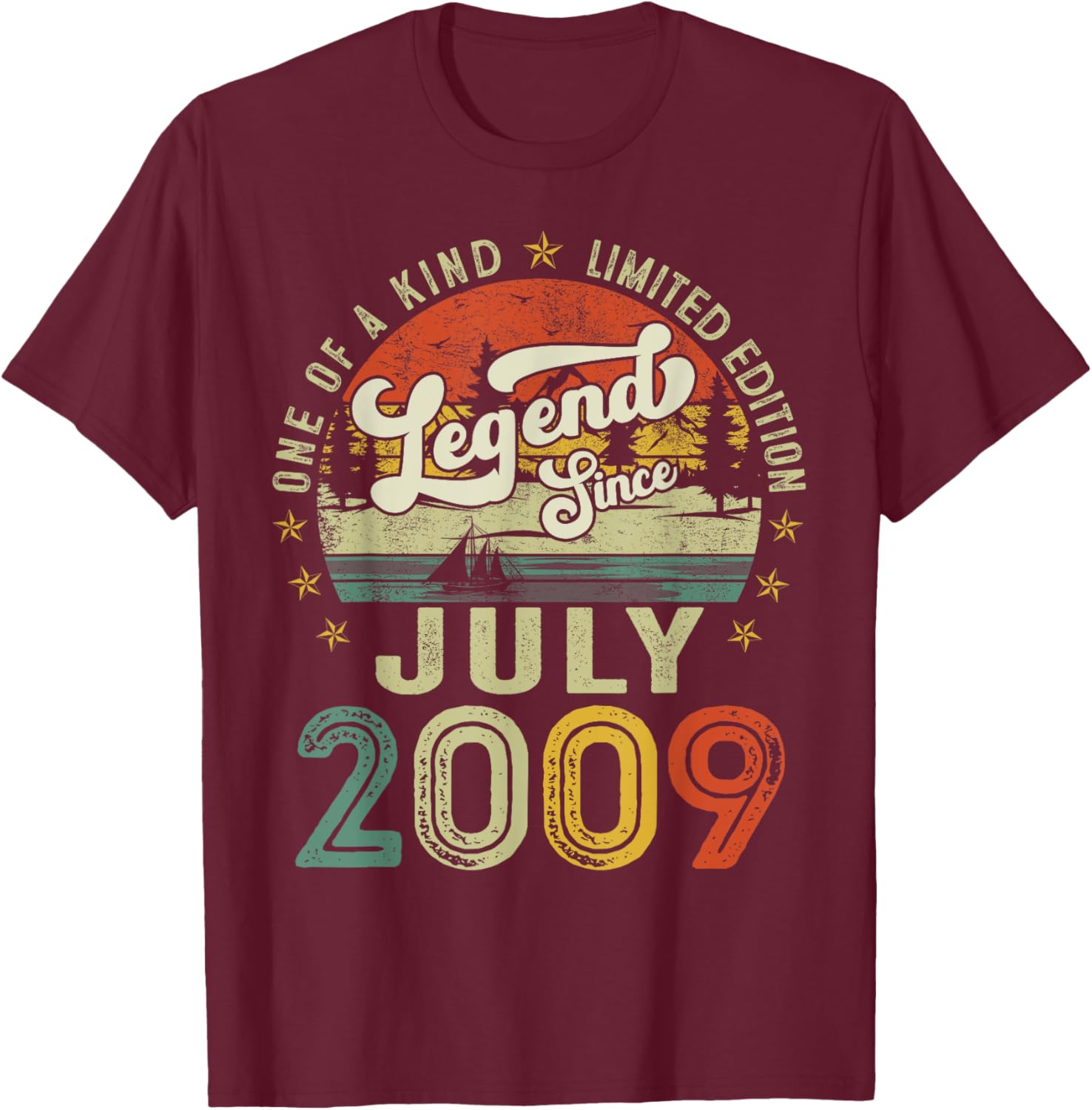 Legend Since July 2009 Retro 16th Birthday T-Shirt for Boys and Girls - 4
