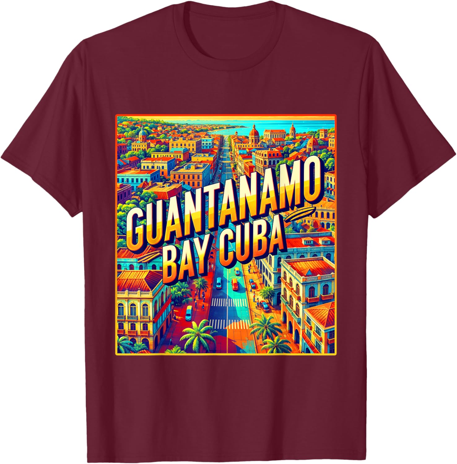 Vintage Retro Guantanamo Bay Cuba T-Shirt for Family Trips - 17