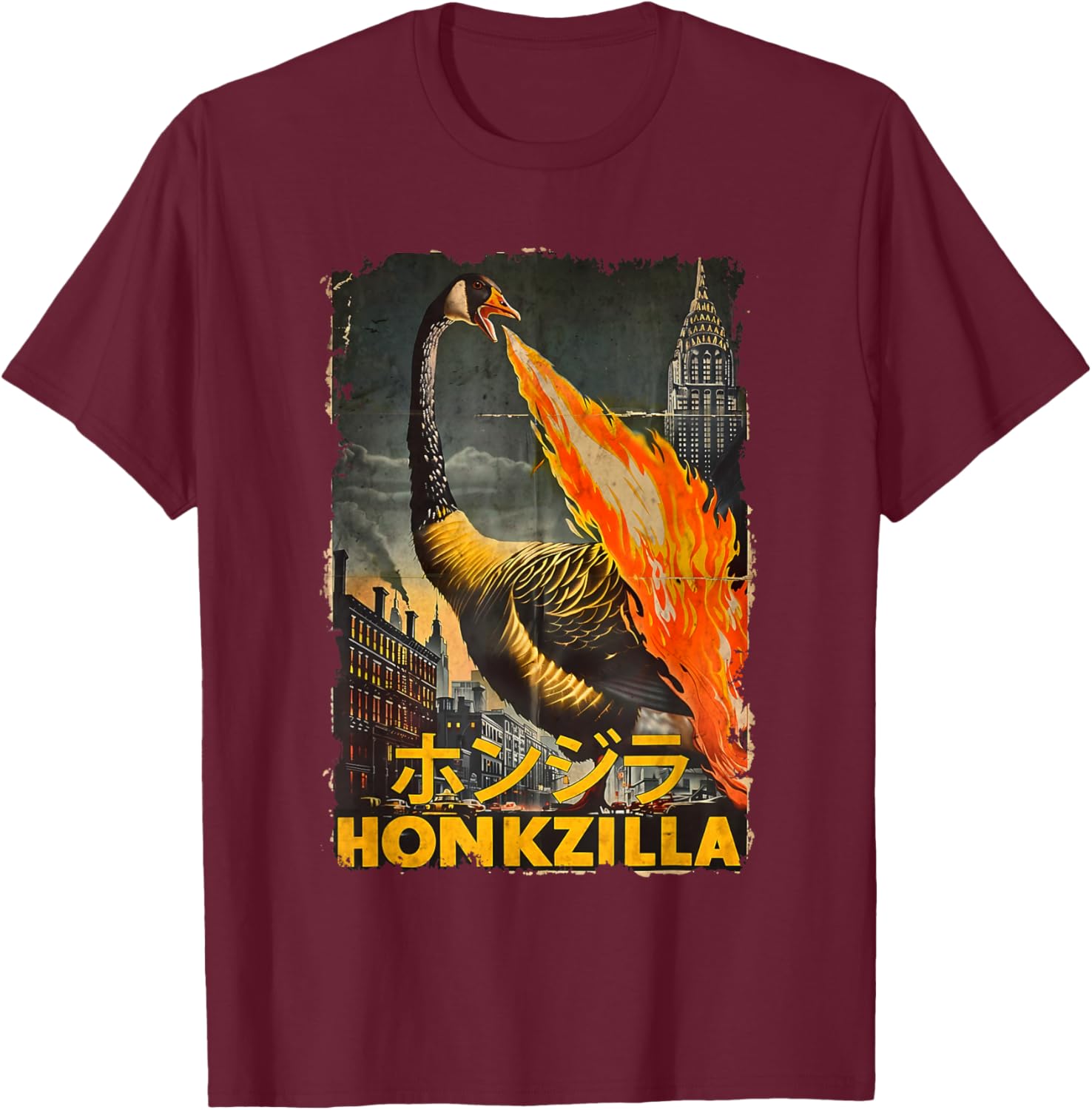 Vintage Honkzilla Silly Goose Catzilla T-Shirt for Fun, Quirky Style - 4