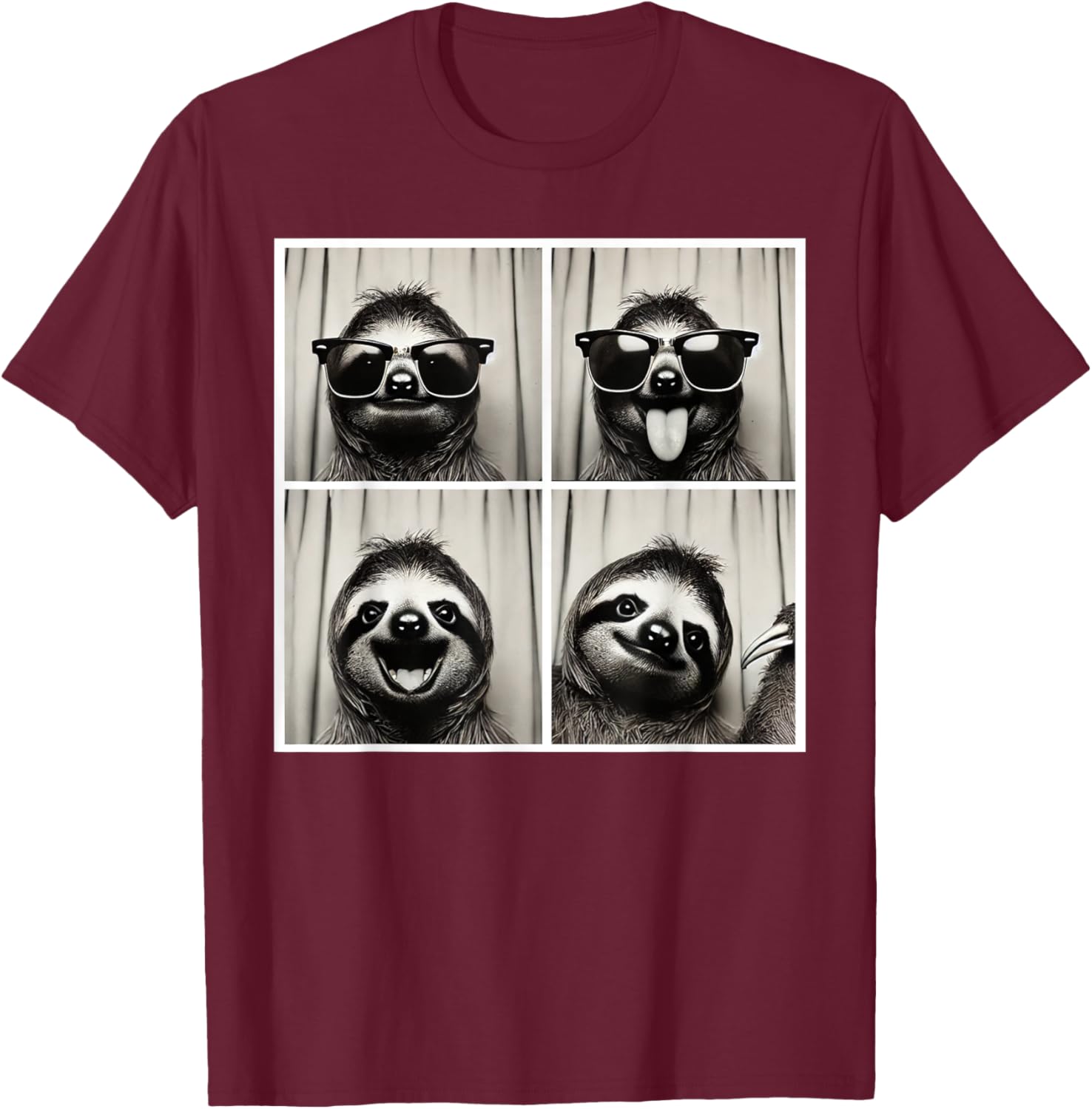 Funny Selfie Sloth T-Shirt with Sunglasses for Fun Casual Wear - 11