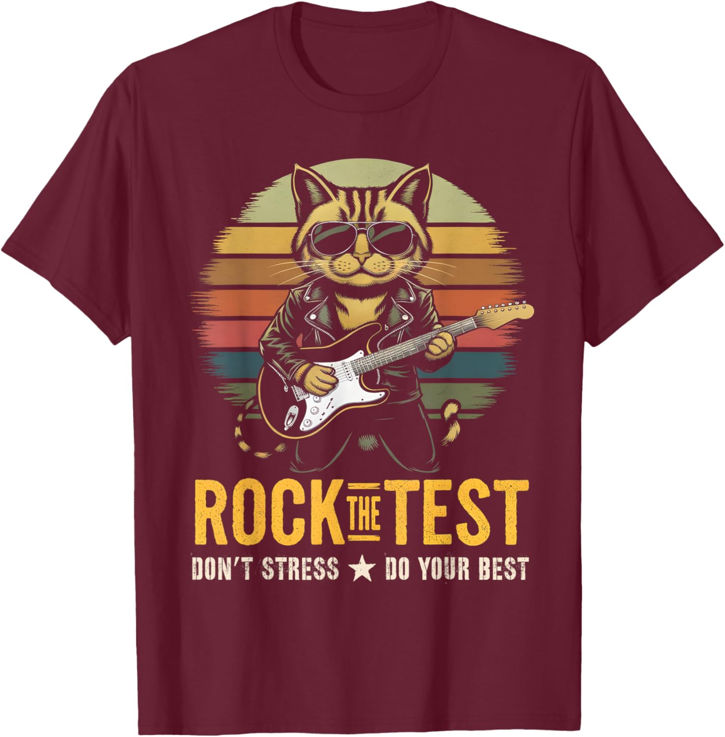 Rockin' Rock the Test ELA STEM Teacher T-Shirt for Testing Day Fun - 5
