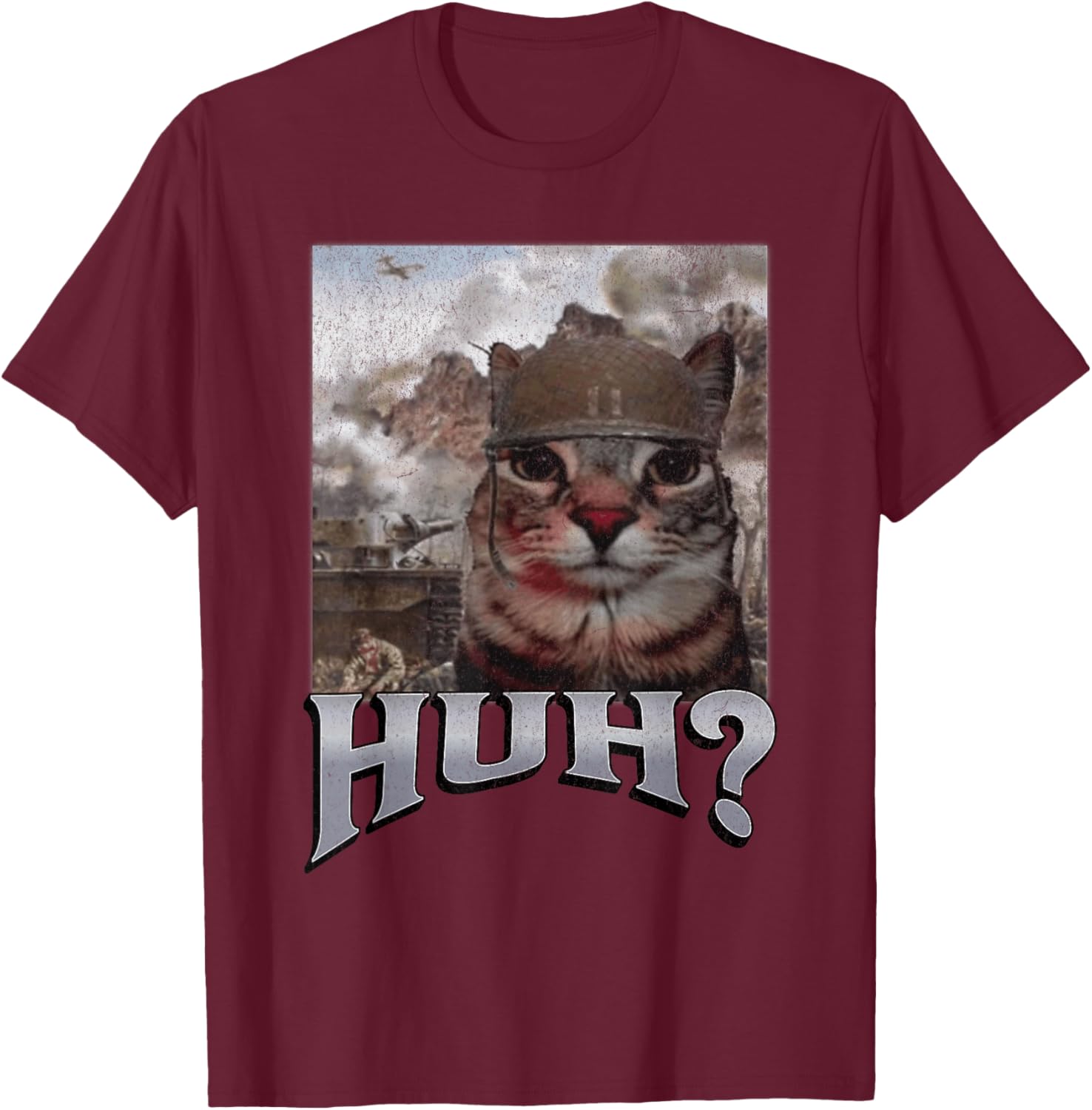 Funny Cat Meme T-Shirt for Men and Women - Huh? Graphic Tee - 6