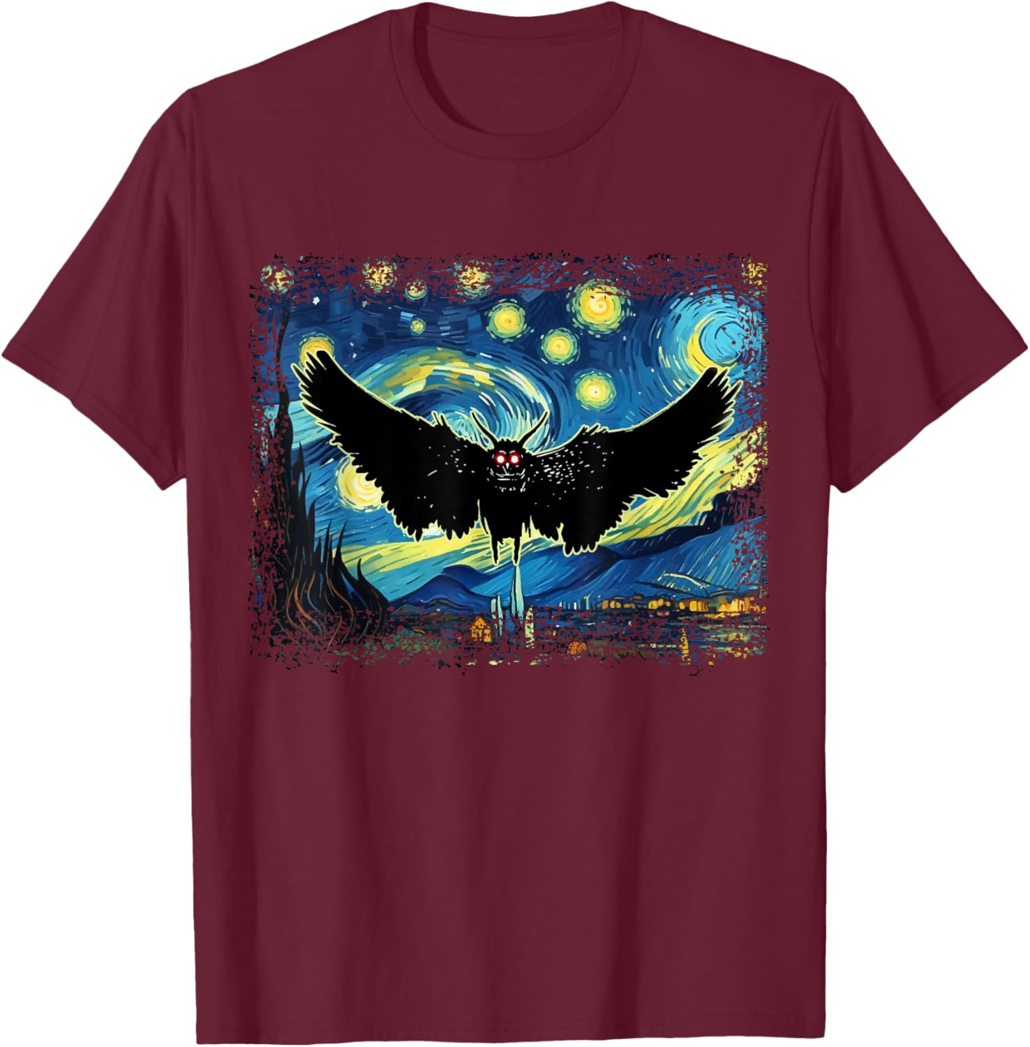 Mothman Starry Night T-Shirt for Unique Style and Comfort - 13