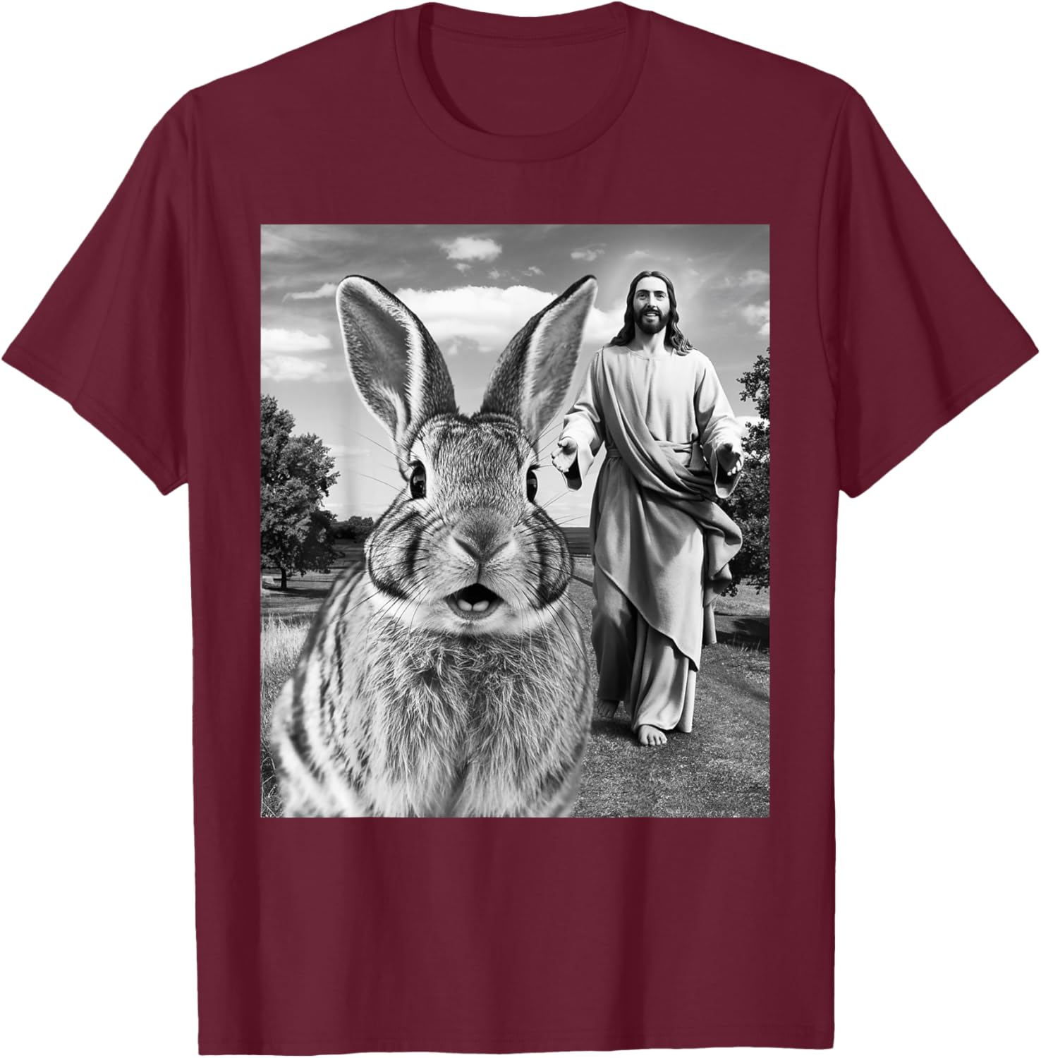 Happy Easter Bunny Selfie T-Shirt for Men Women Kids Fun Christian Style - 25