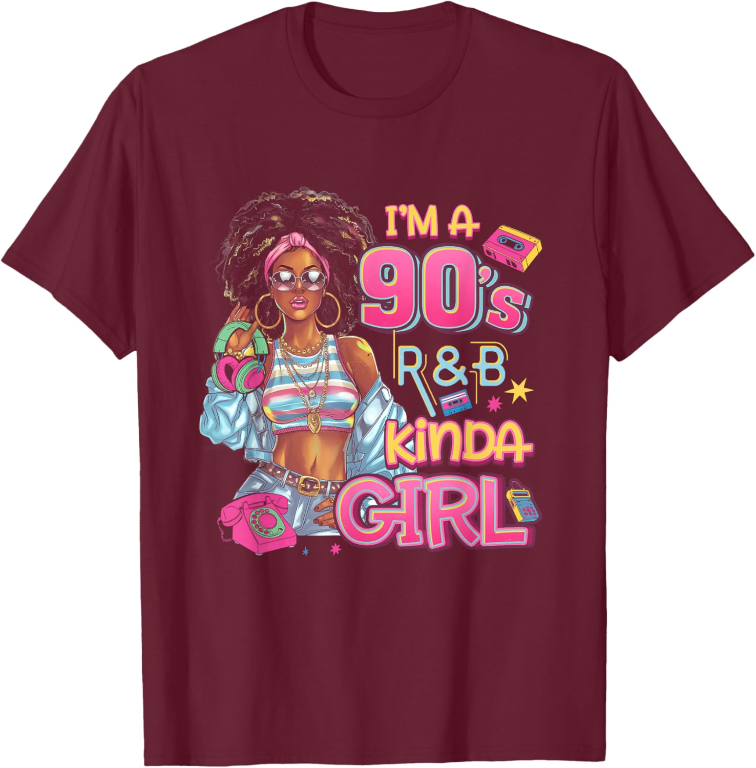 90s Kinda Girl RnB Hip Hop Soul Vibe Throwback Music T-Shirt - 11