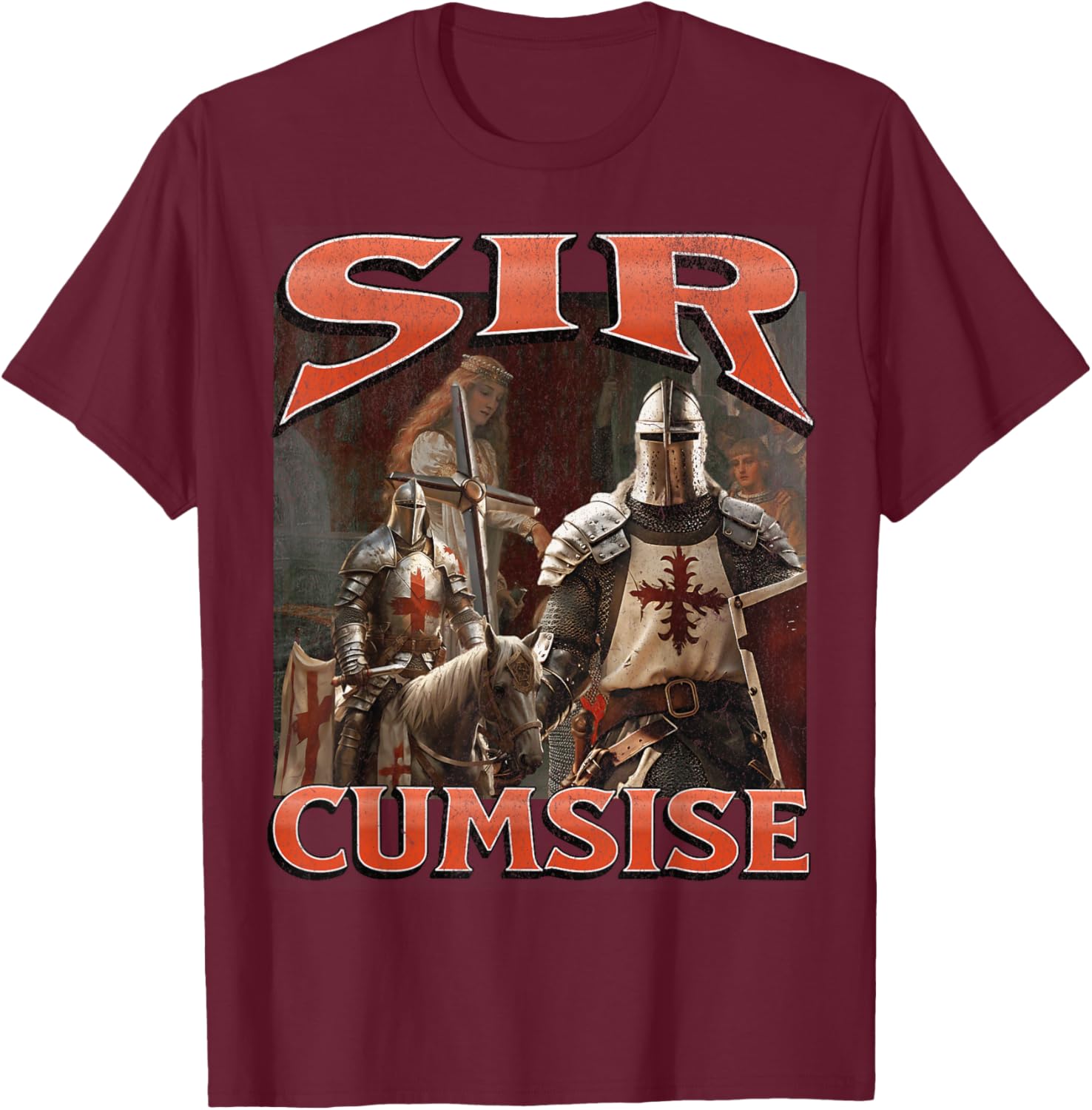 Funny Sir Cumcise Knight Meme Graphic T-Shirt for Unique Style Lovers - 19