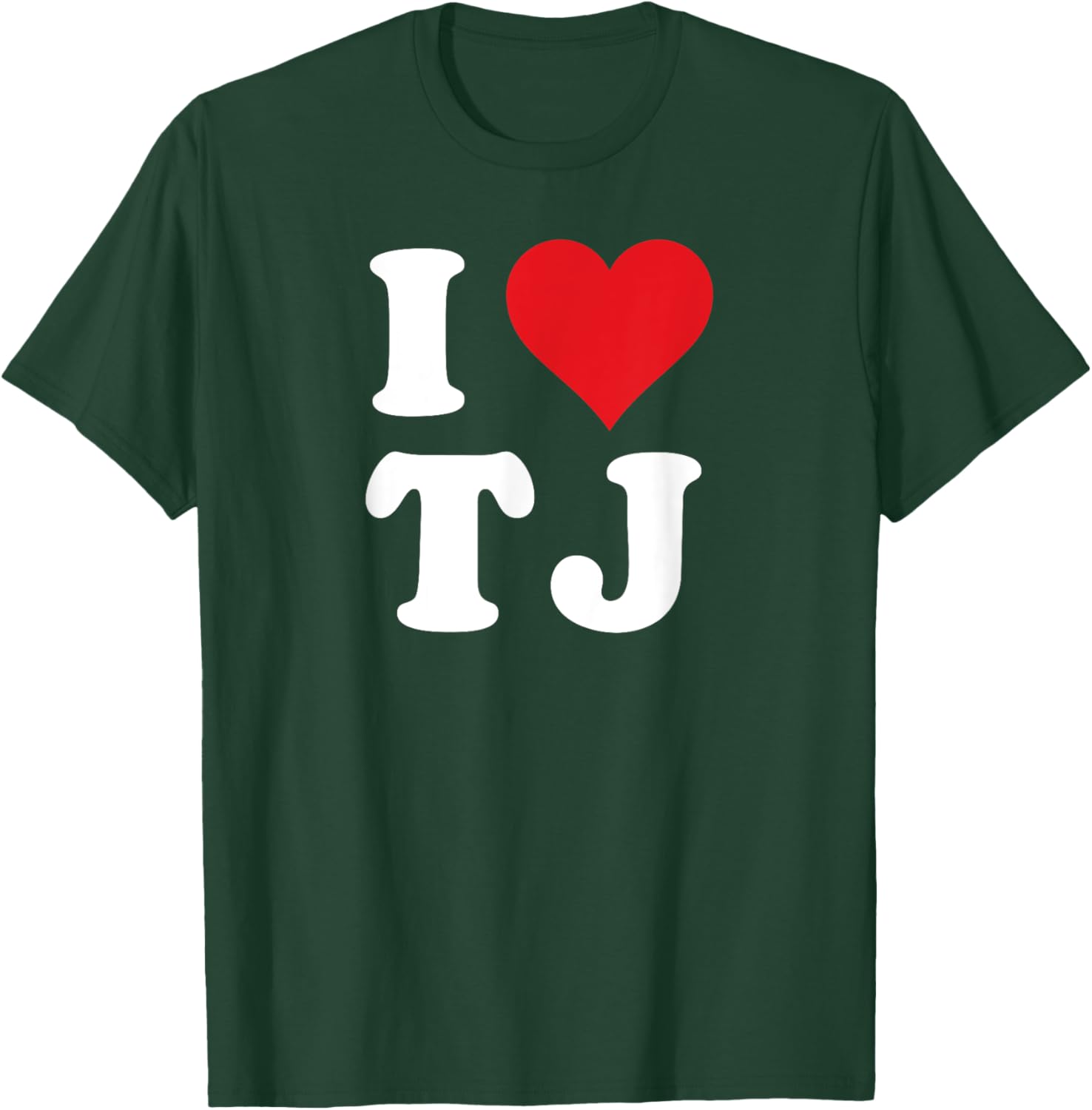 I Love TJ Initials T-Shirt Cute Heart Design for T J Fans - 13