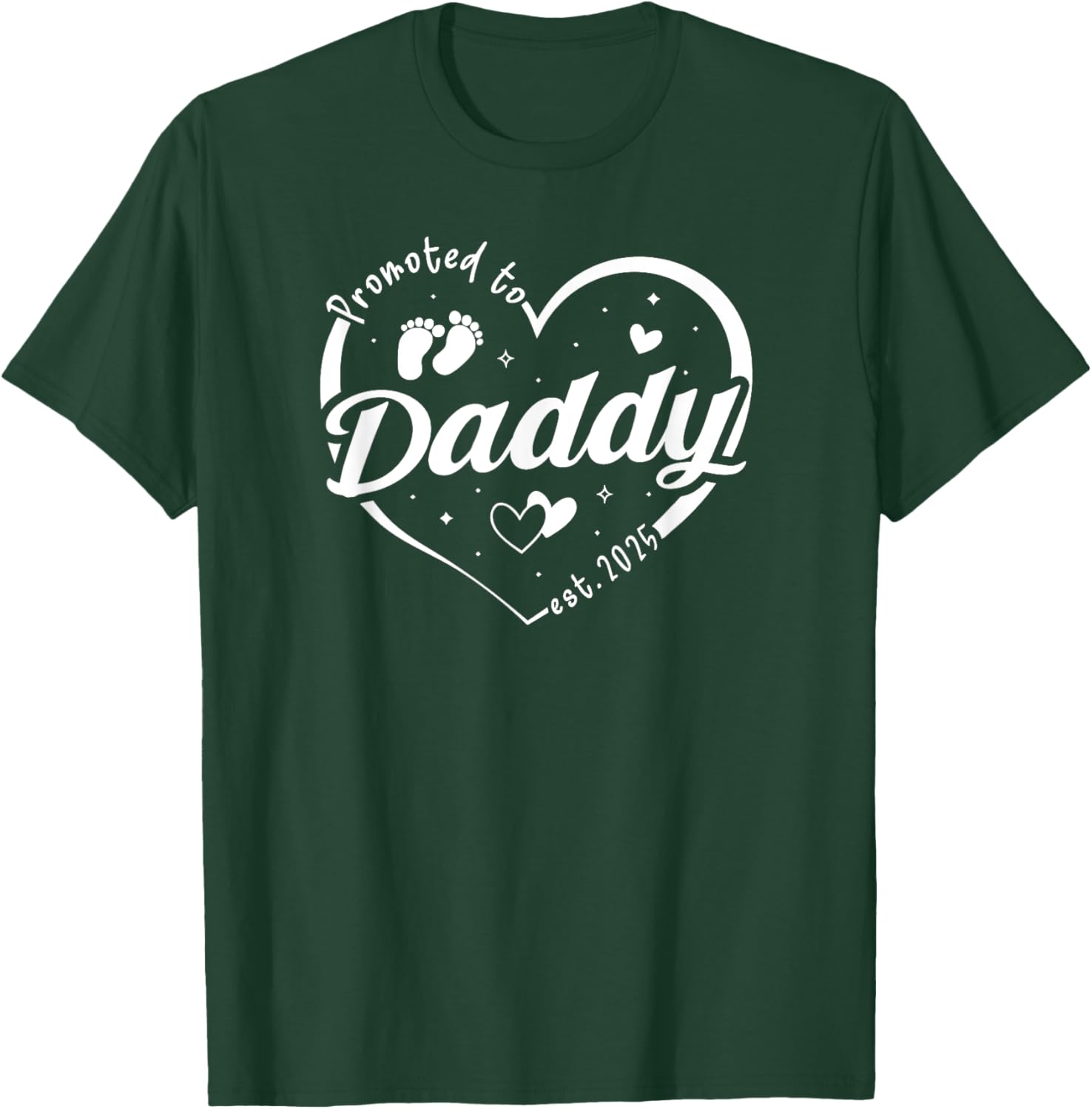 Promoted to Daddy Est 2025 Father's Day T-Shirt for Soon-to-Be Dads - 11