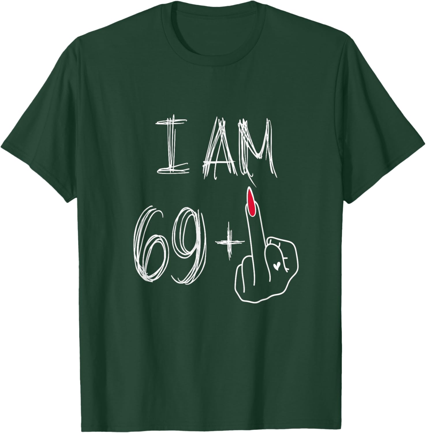 Funny 69 Plus 1 Middle Finger Birthday T-Shirt for Women - 2
