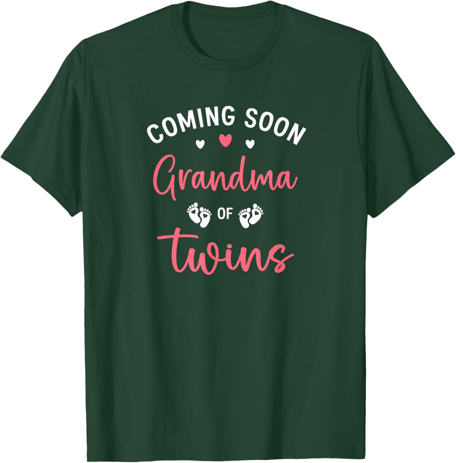 Coming Soon Grandma of Twins T-Shirt Cute Gift for New Grandmothers - 5