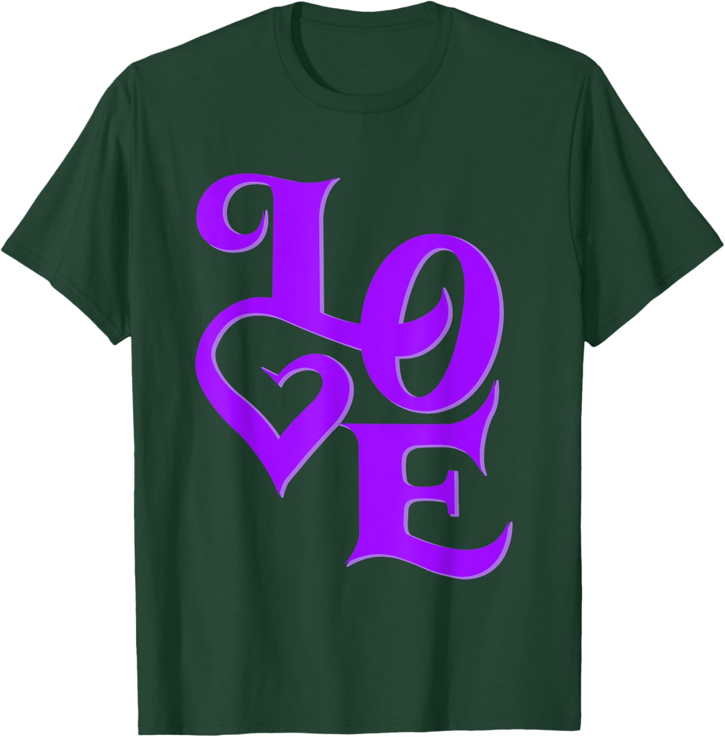 Purple Love Graphic T-Shirt for Stylish Casual Wear and Unique Fashion - 6
