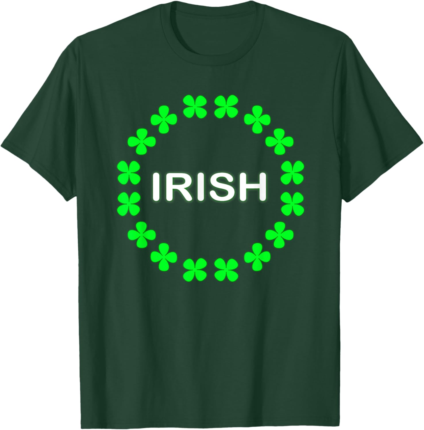 Irish Clover Circle St Patrick's Day T-Shirt for Festive Celebrations - 21