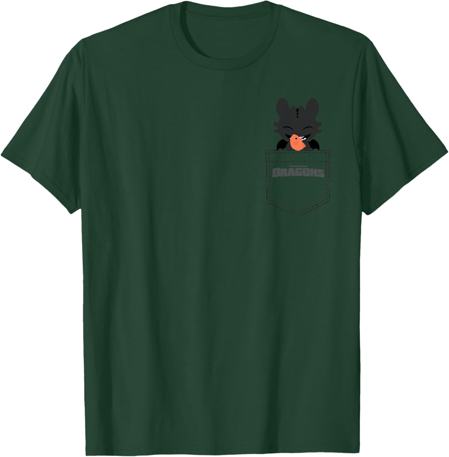 DreamWorks Dragons Toothless Faux Pocket T-Shirt for Fans and Adventures - 3