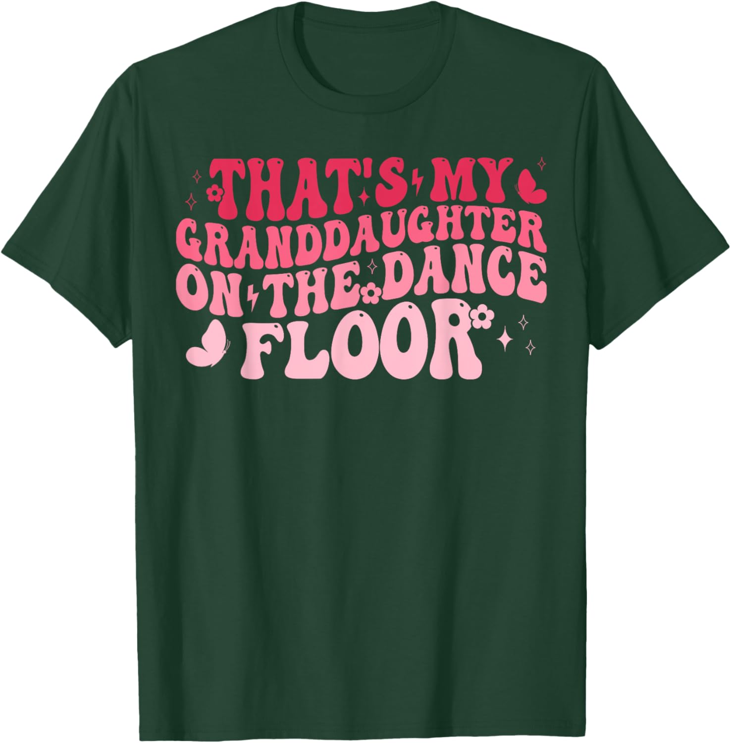 Proud Grandma Dance Recital T-Shirt Featuring Granddaughter on Dance Floor - 3