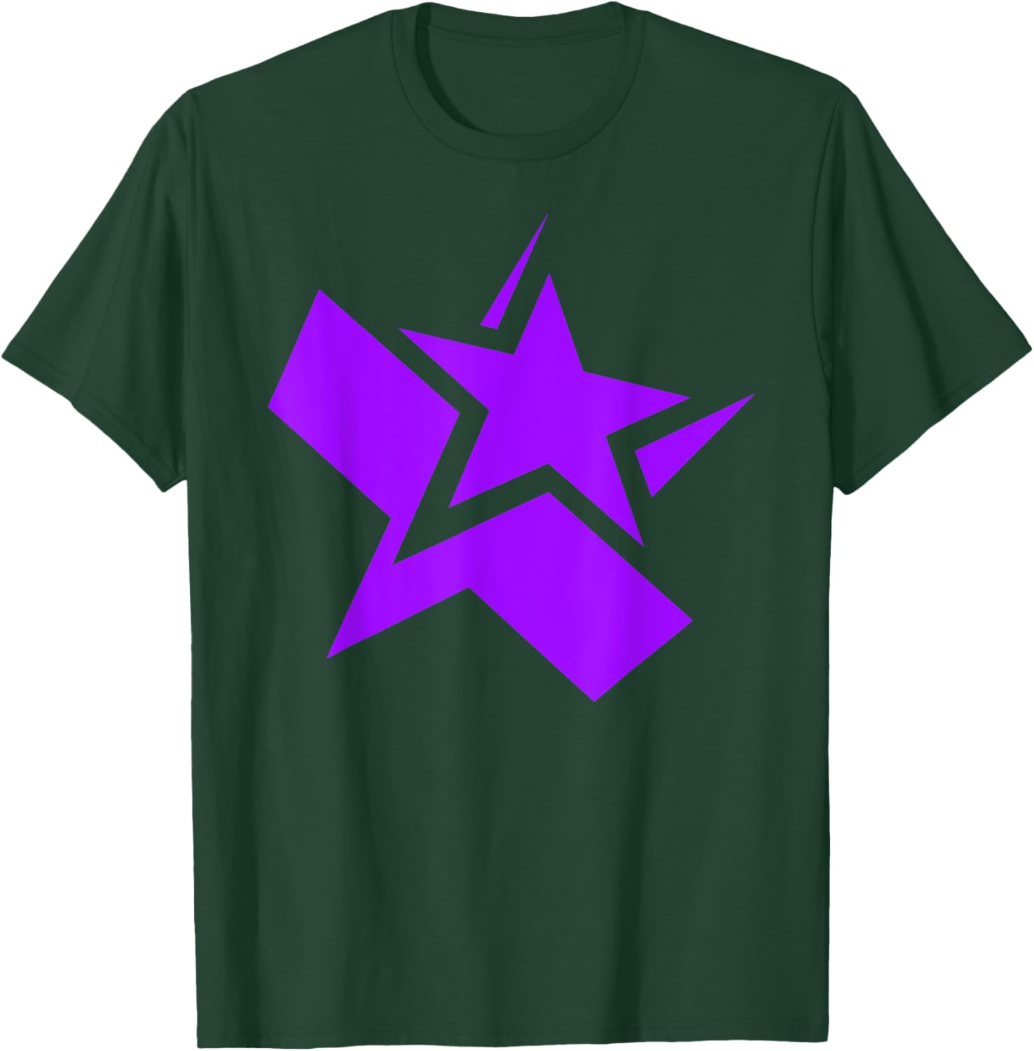 Purple Chunky Star Graphic T-Shirt for Stylish Casual Wear - 25
